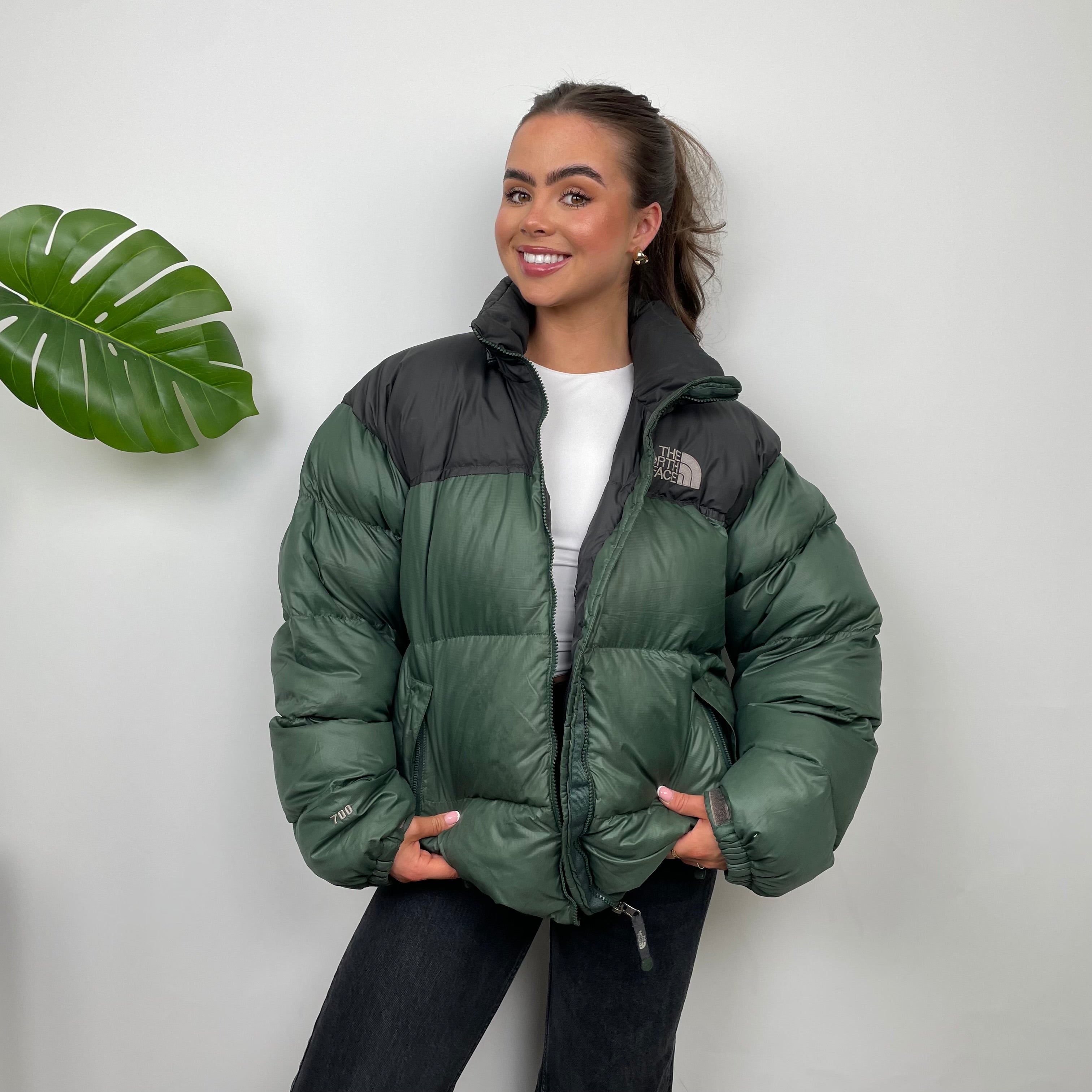 The North Face Green Nuptse 700 Puffer Jacket (L)