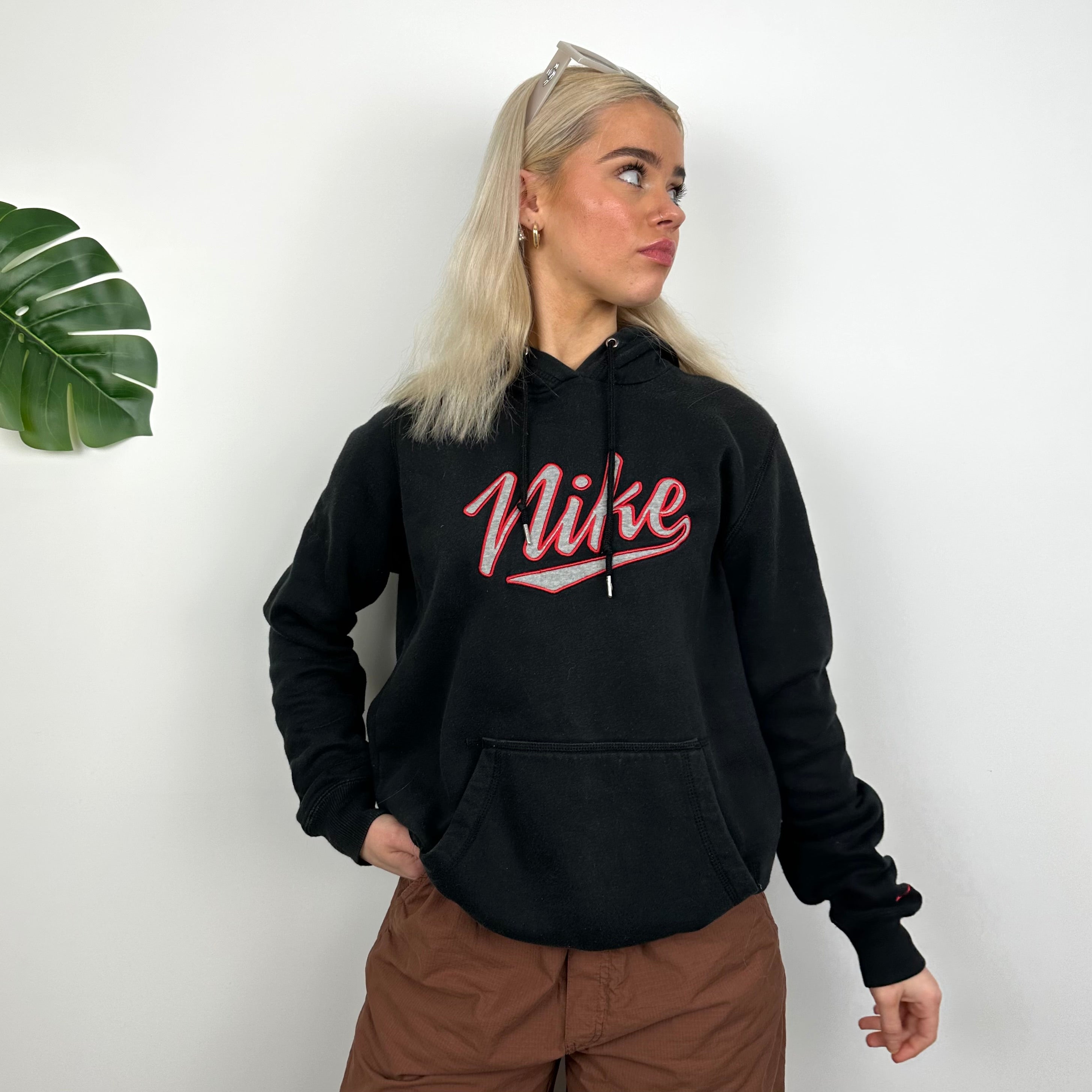 Nike Black Embroidered Spell Out Hoodie (M)