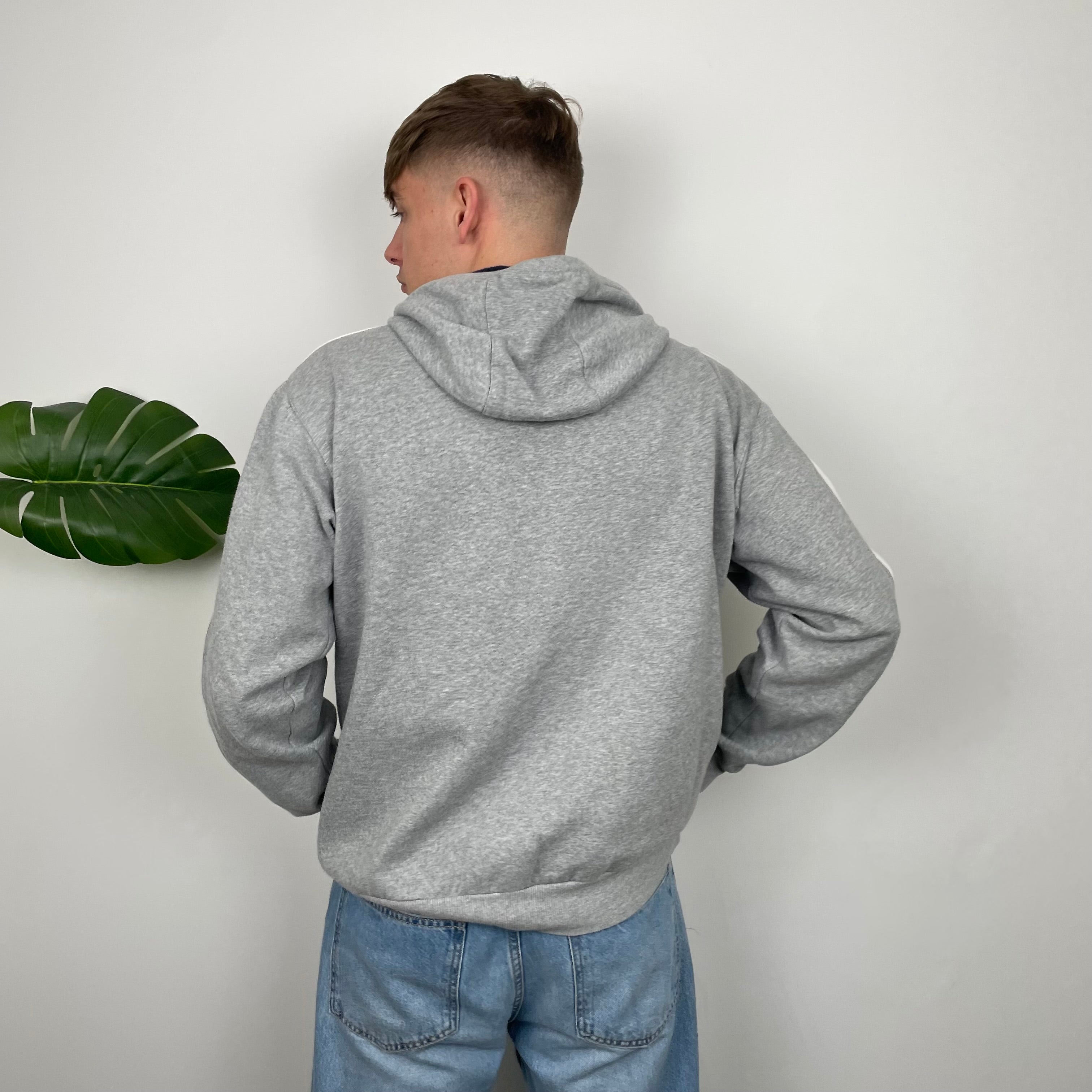 Nike Grey Embroidered Spell Out Hoodie (L)