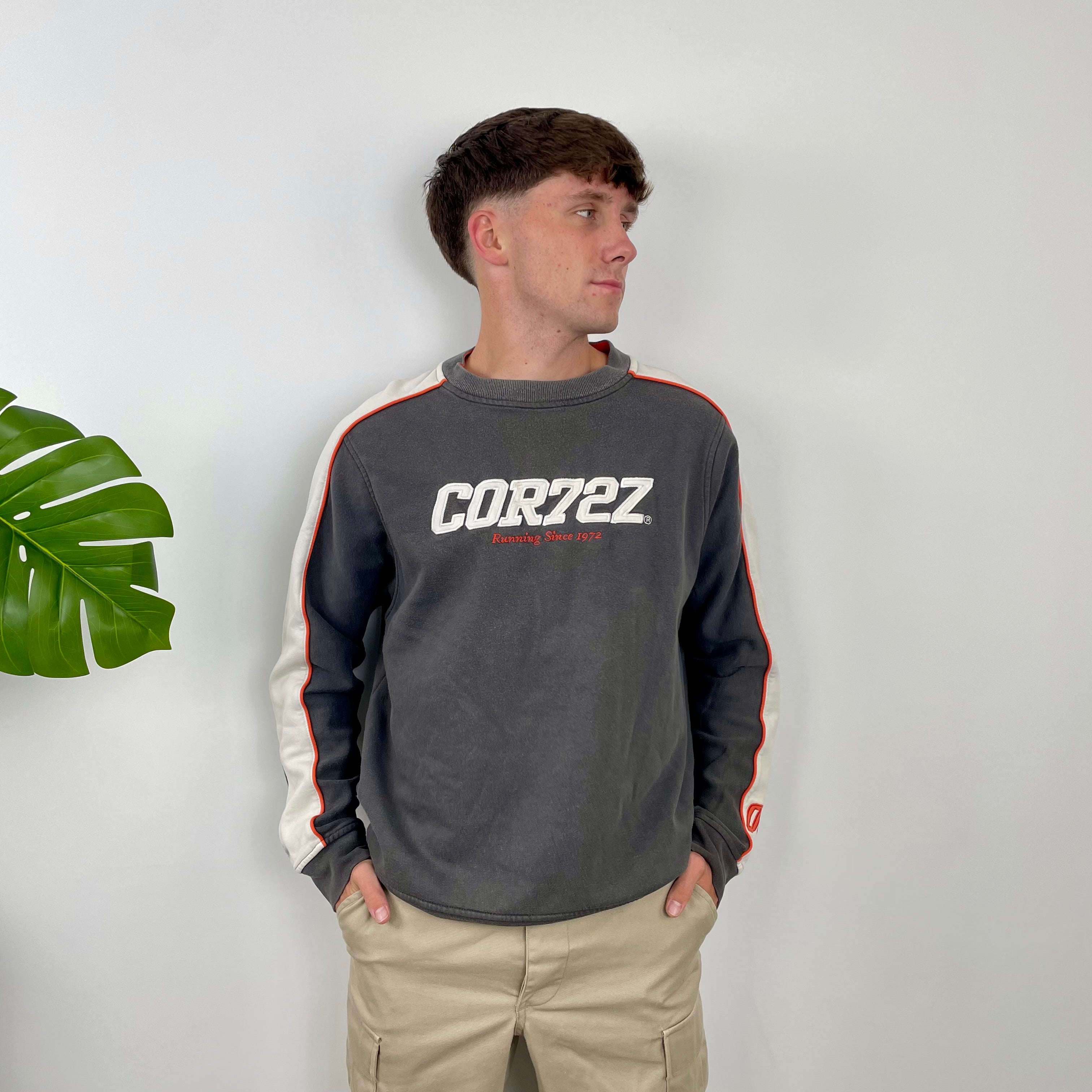 Nike Cortez Grey Embroidered Spell Out Sweatshirt (M)