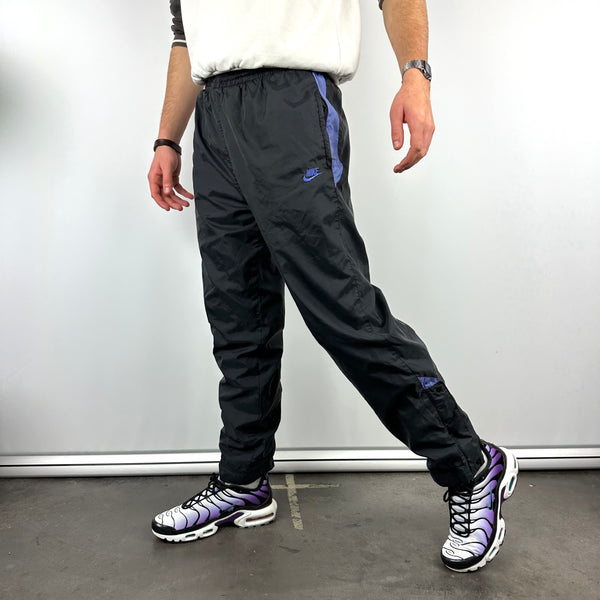 Nike Black Embroidered Spell Out Track Pants (M)