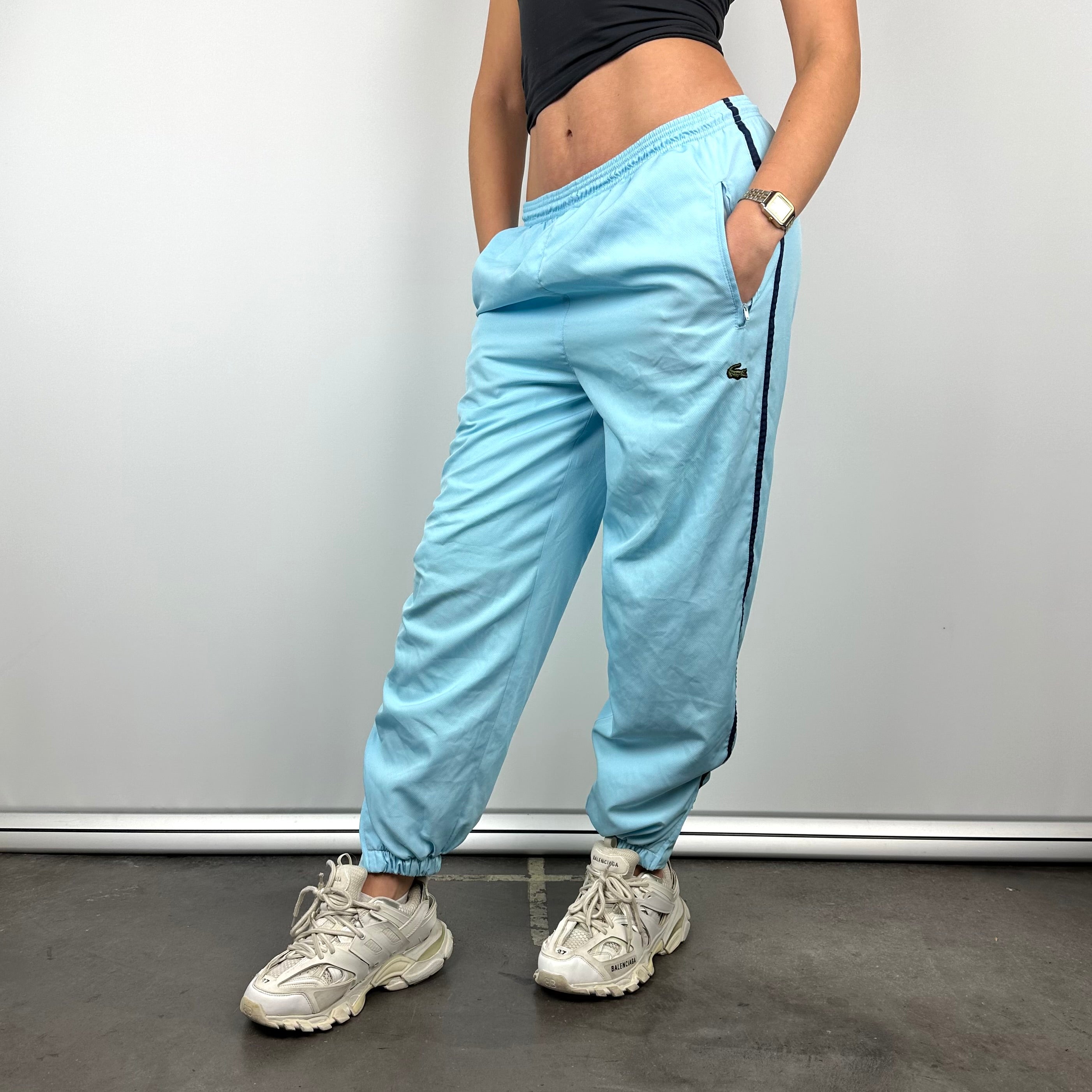 Lacoste Baby Blue Embroidered Logo Track Pants (S)