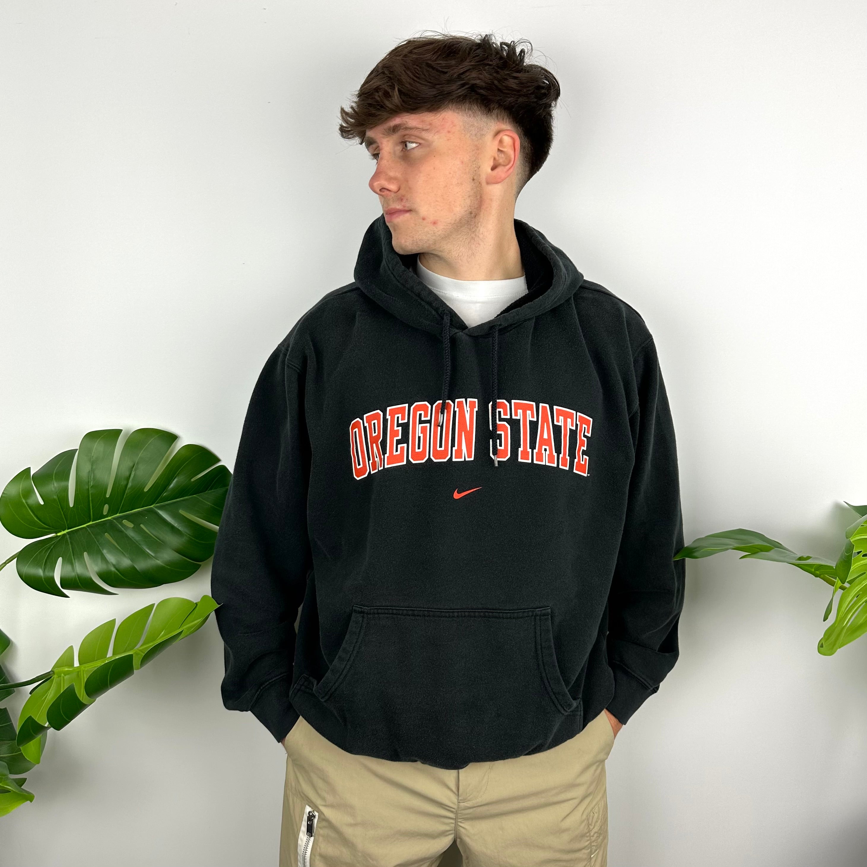 Nike x Oregon State Black Spell Out Hoodie (L)