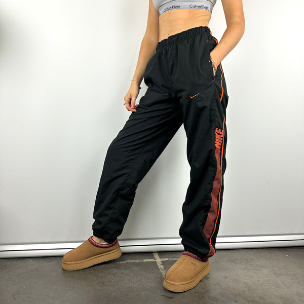 Nike Black Embroidered Swoosh Track Pants (S)