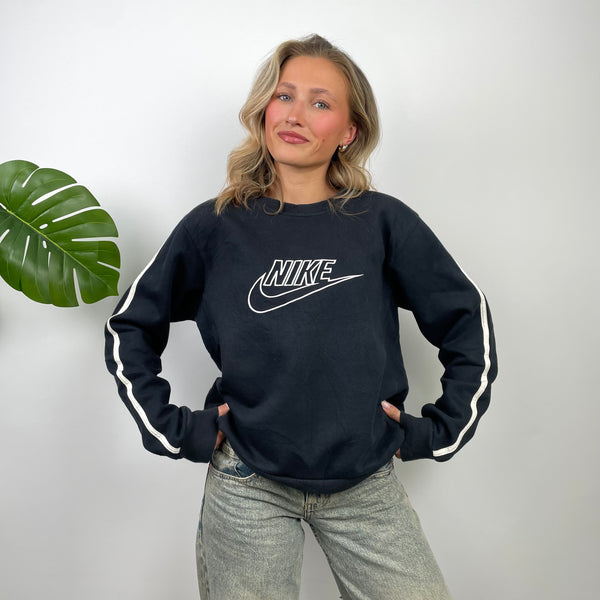 Nike Black Embroidered Spell Out Sweatshirt (M)