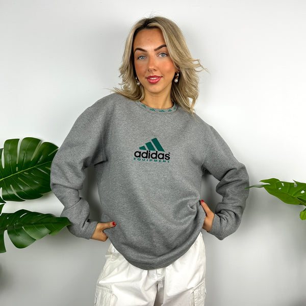 Adidas Equipment RARE Grey Spell Out Sweatshirt (M)
