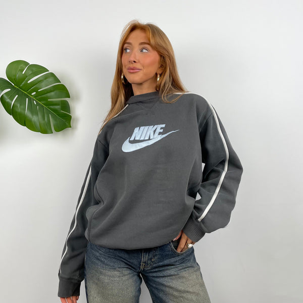 Nike Grey Embroidered Spell Out Sweatshirt (L)