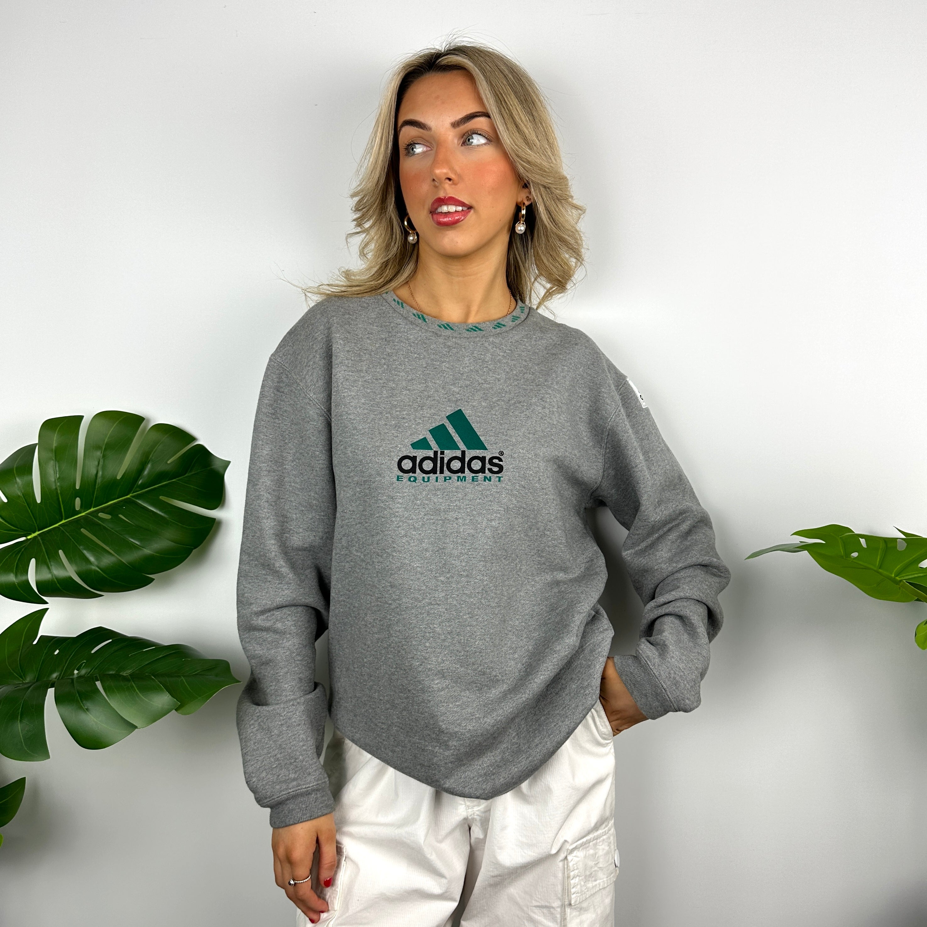 Adidas Equipment RARE Grey Spell Out Sweatshirt (M)
