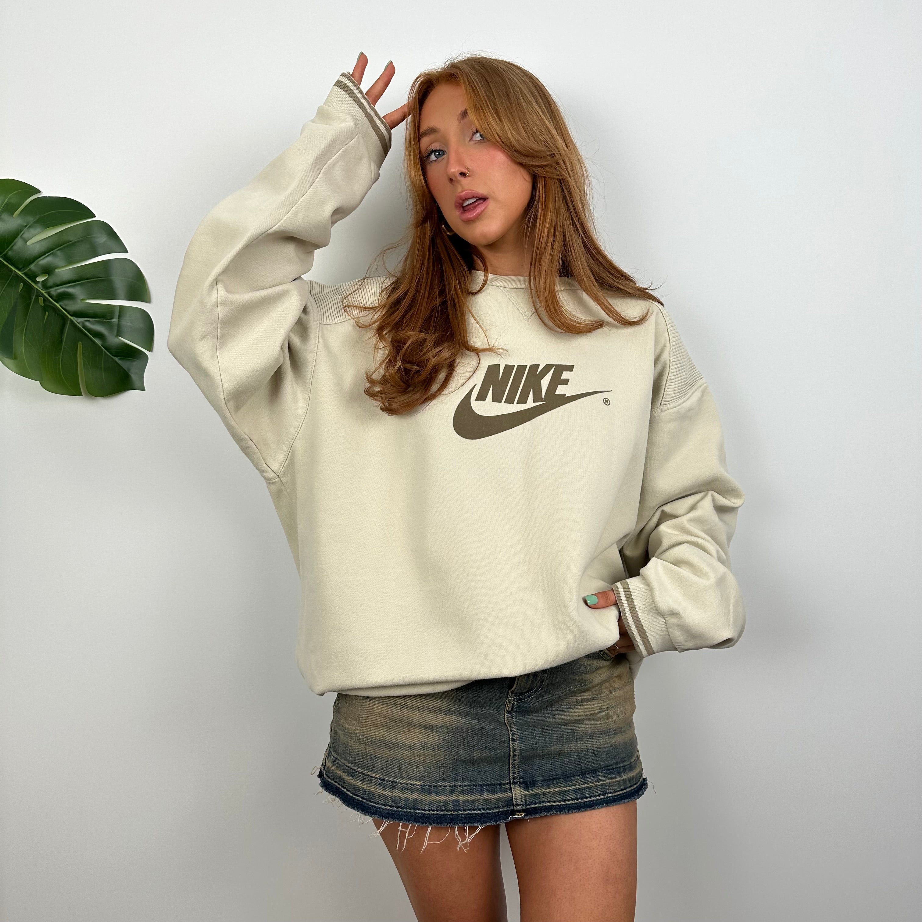 Nike Cream Spell Out Sweatshirt (L)