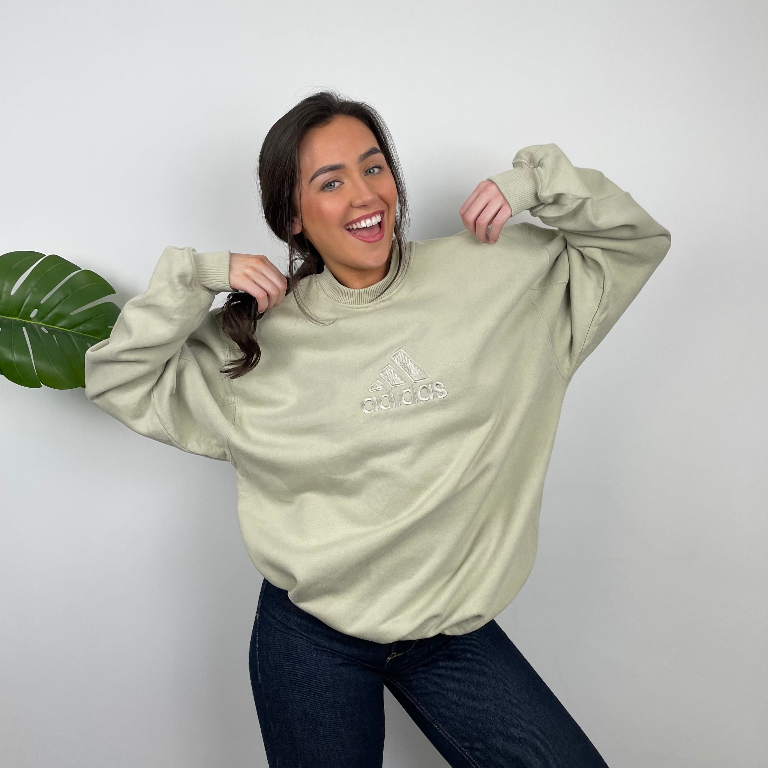 Adidas Sage Embroidered Spell Out Sweatshirt (XXL)