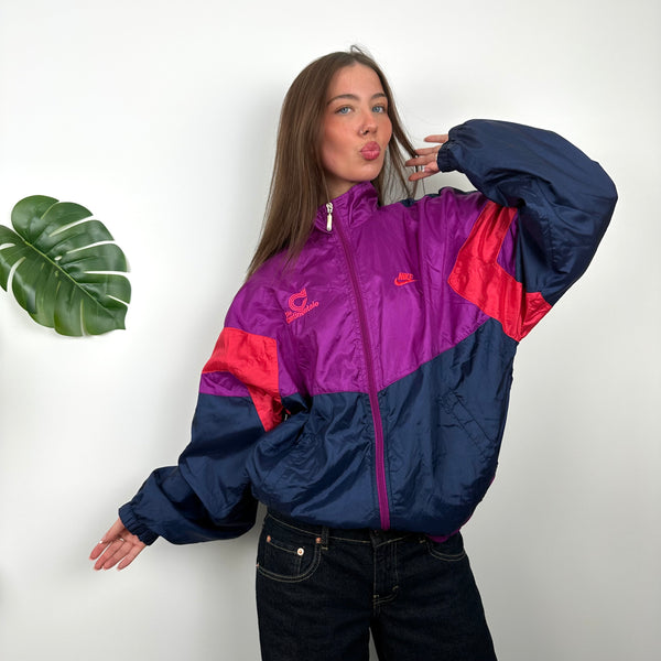 Nike Colour Block Embroidered Spell Out Windbreaker Jacket (M)