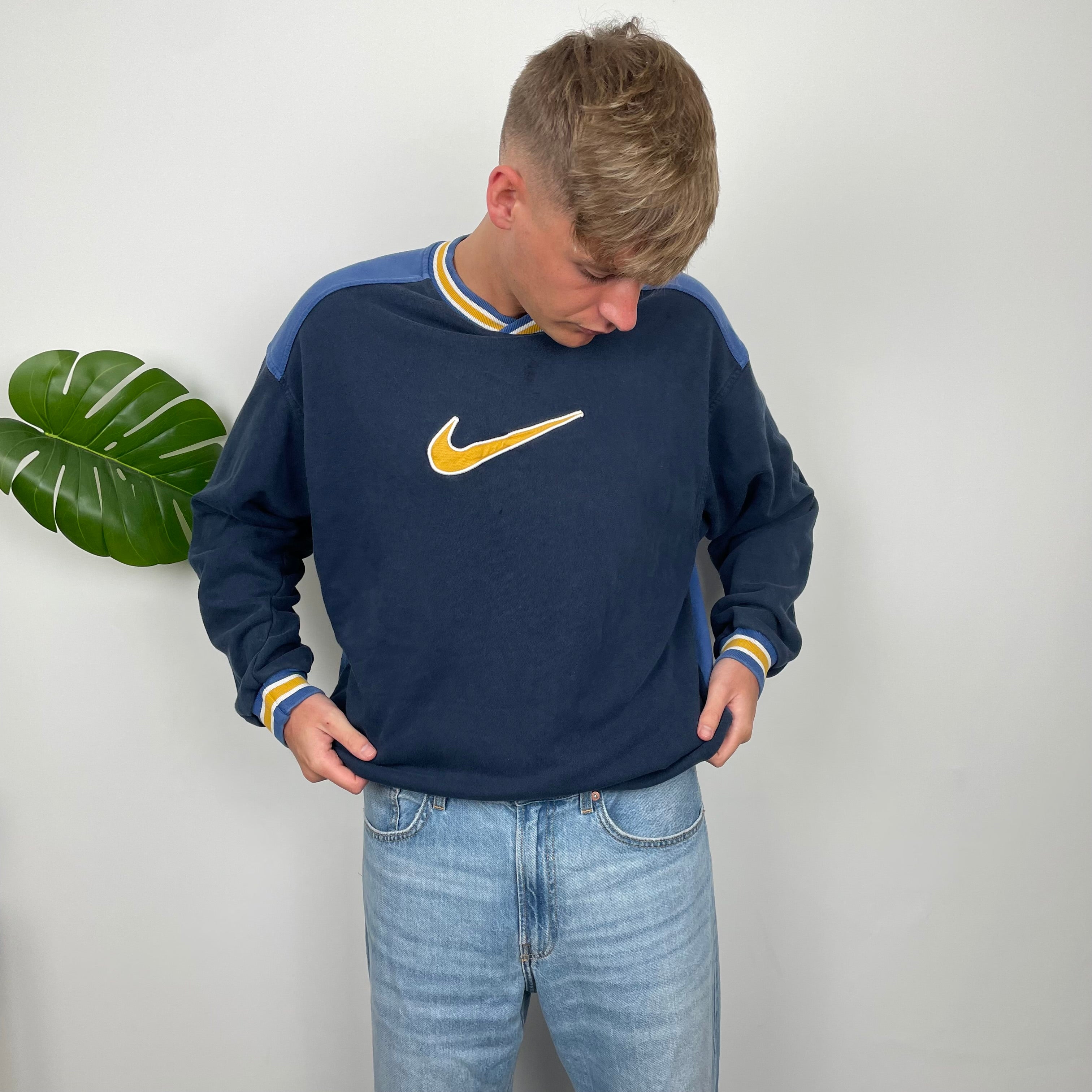 Nike Navy Embroidered Centre Swoosh Sweatshirt (L)