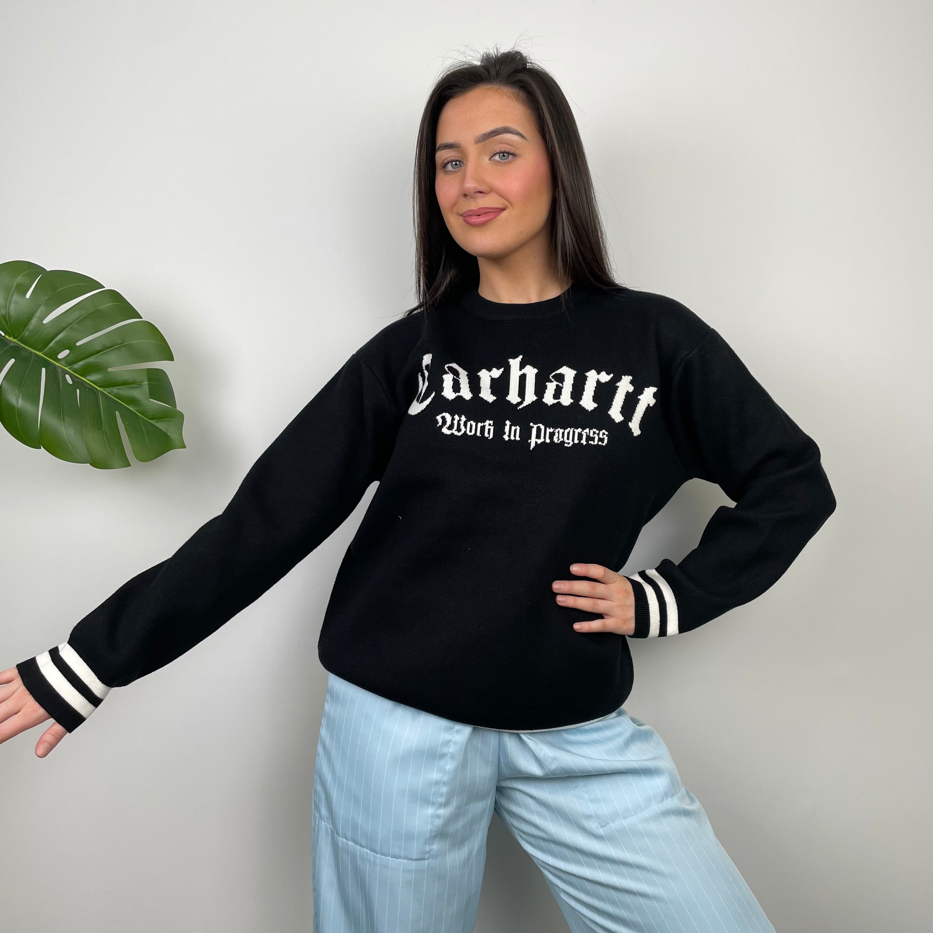 Carhartt RARE Black Embroidered Sweater (M)