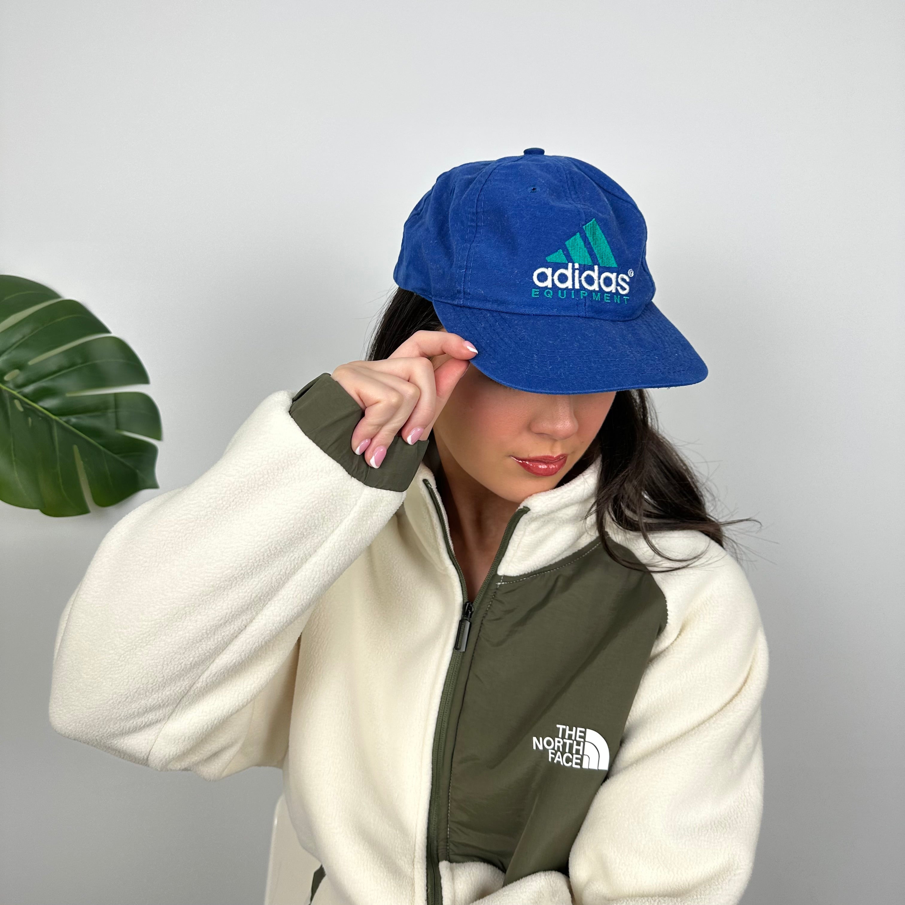 Adidas Equipment RARE Blue & Turquoise Embroidered Spell Out Cap