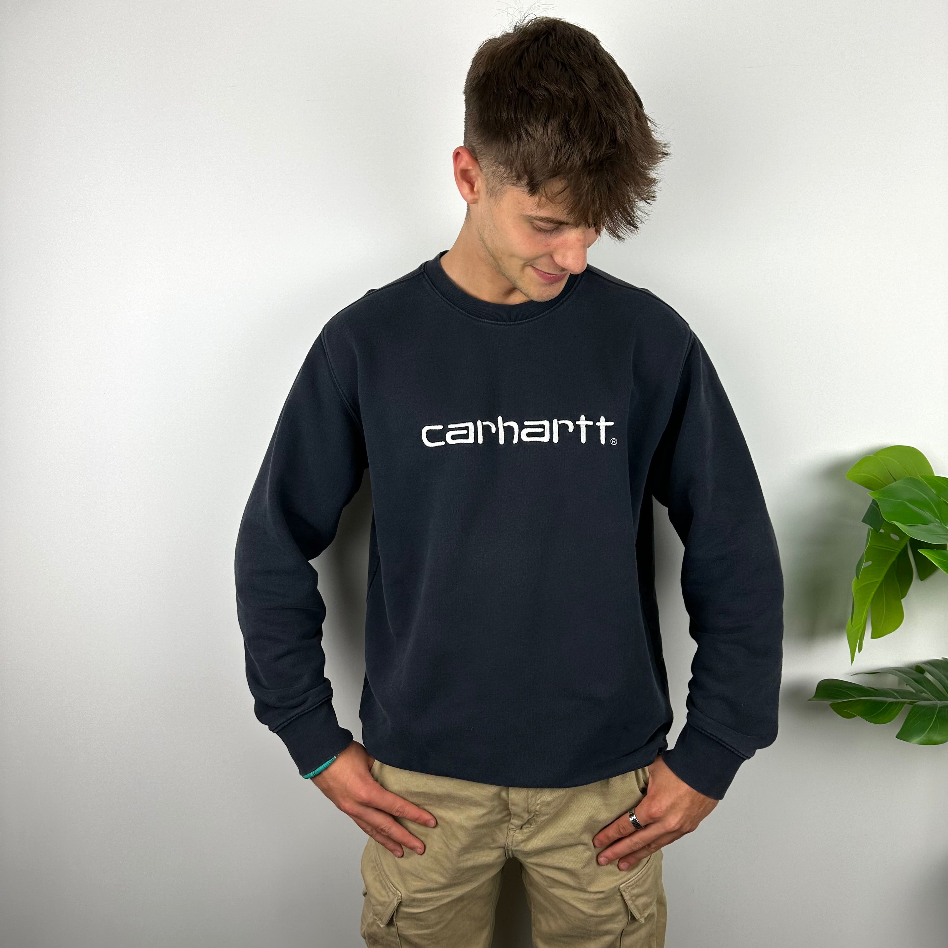 Custom Logo Carhartt WIP DIVISION EMBROIDERY Sweatshirt Size Small