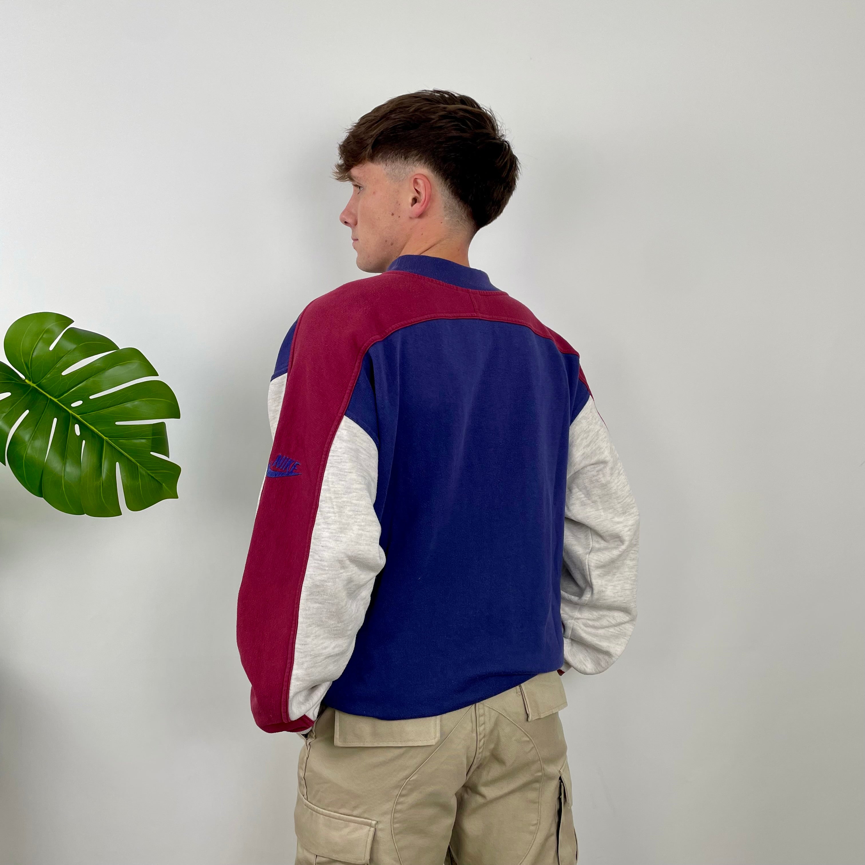 Nike Purple Embroidered Spell Out Sweatshirt (L)