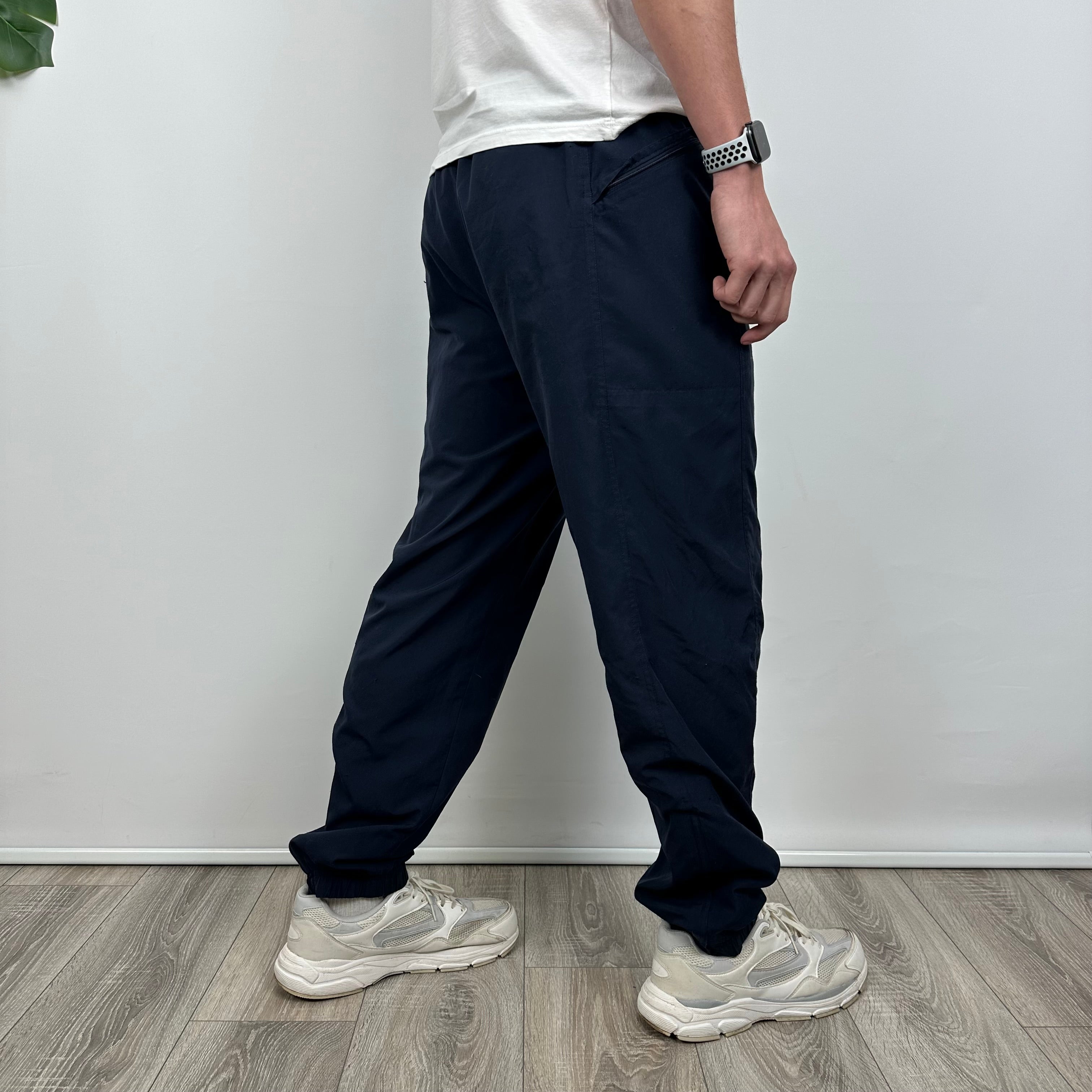 Nike Navy Embroidered Swoosh Track Pants (M)