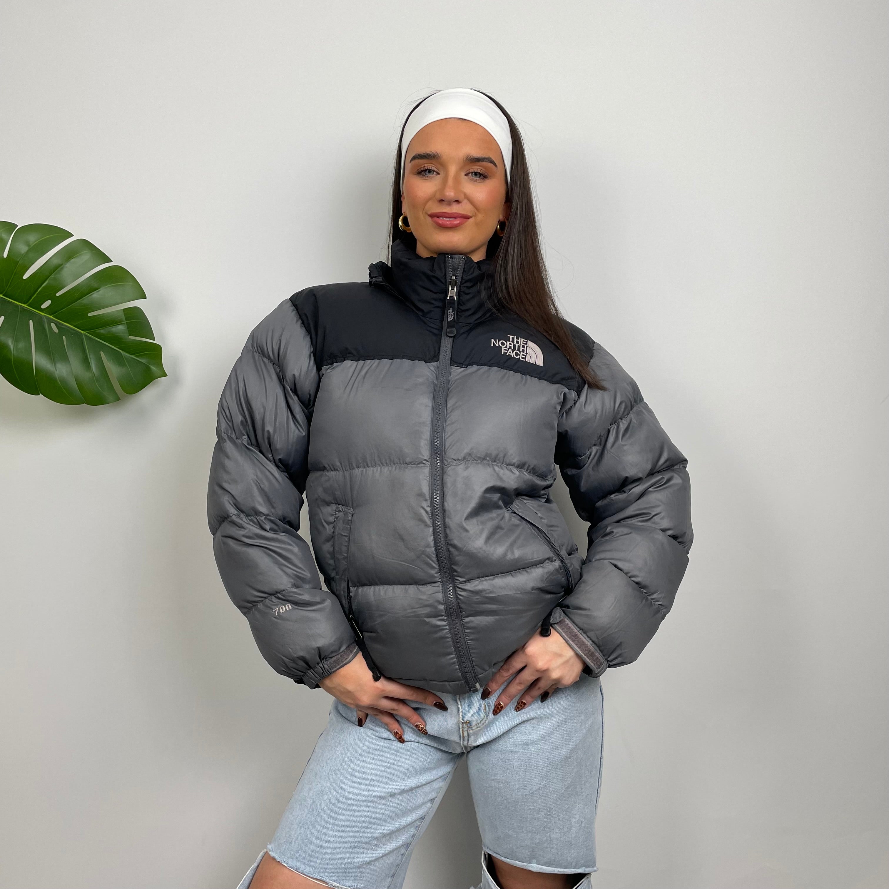 North Face Grey Puffer Jacket (M)