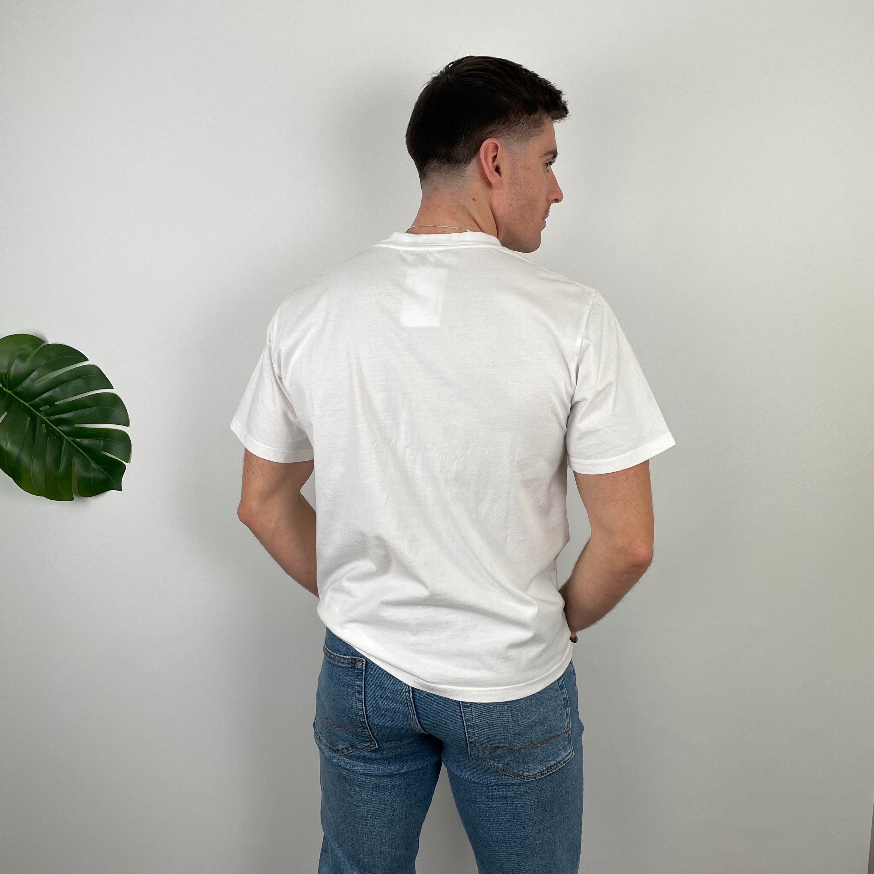 Burberry White Embroidered Spell Out T Shirt (L)