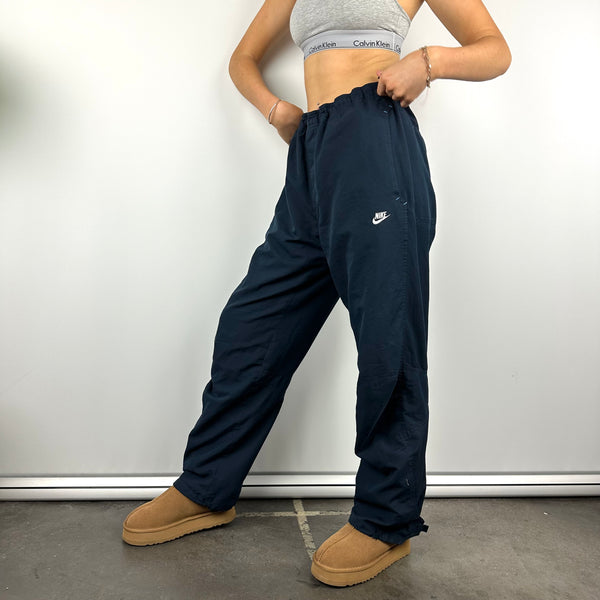 Nike Navy Embroidered Spell Out Track Pants (L)