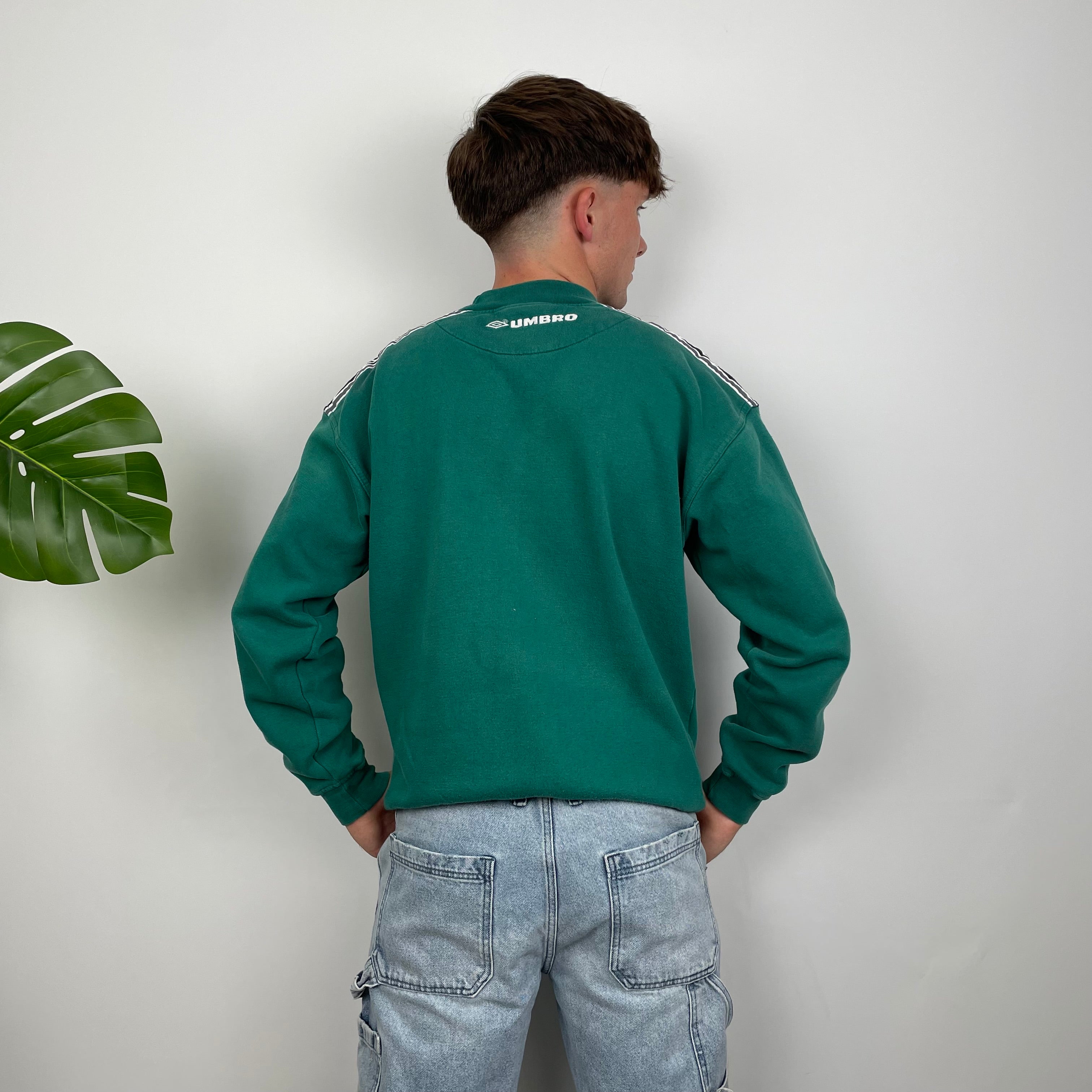 Umbro RARE Green Embroidered Spell Out Sweatshirt (S)