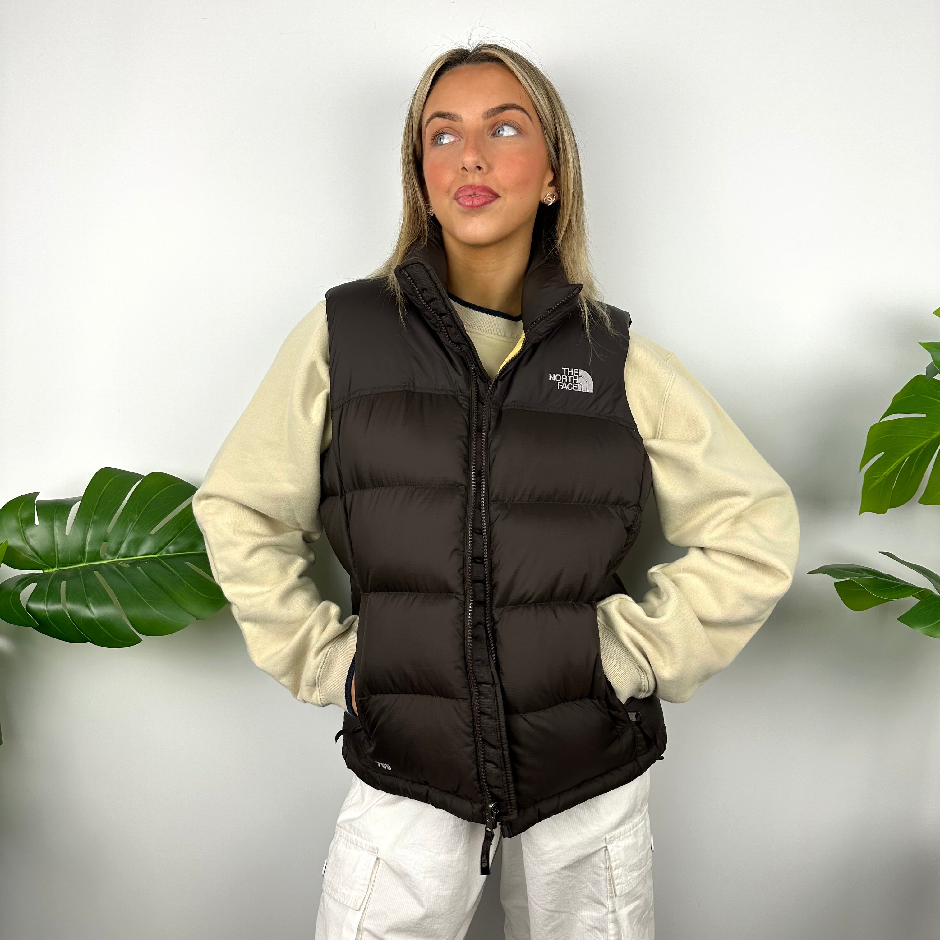 The North Face RARE Brown Nuptse 700 Puffer Gilet as worn by Melissa Riddell (M)