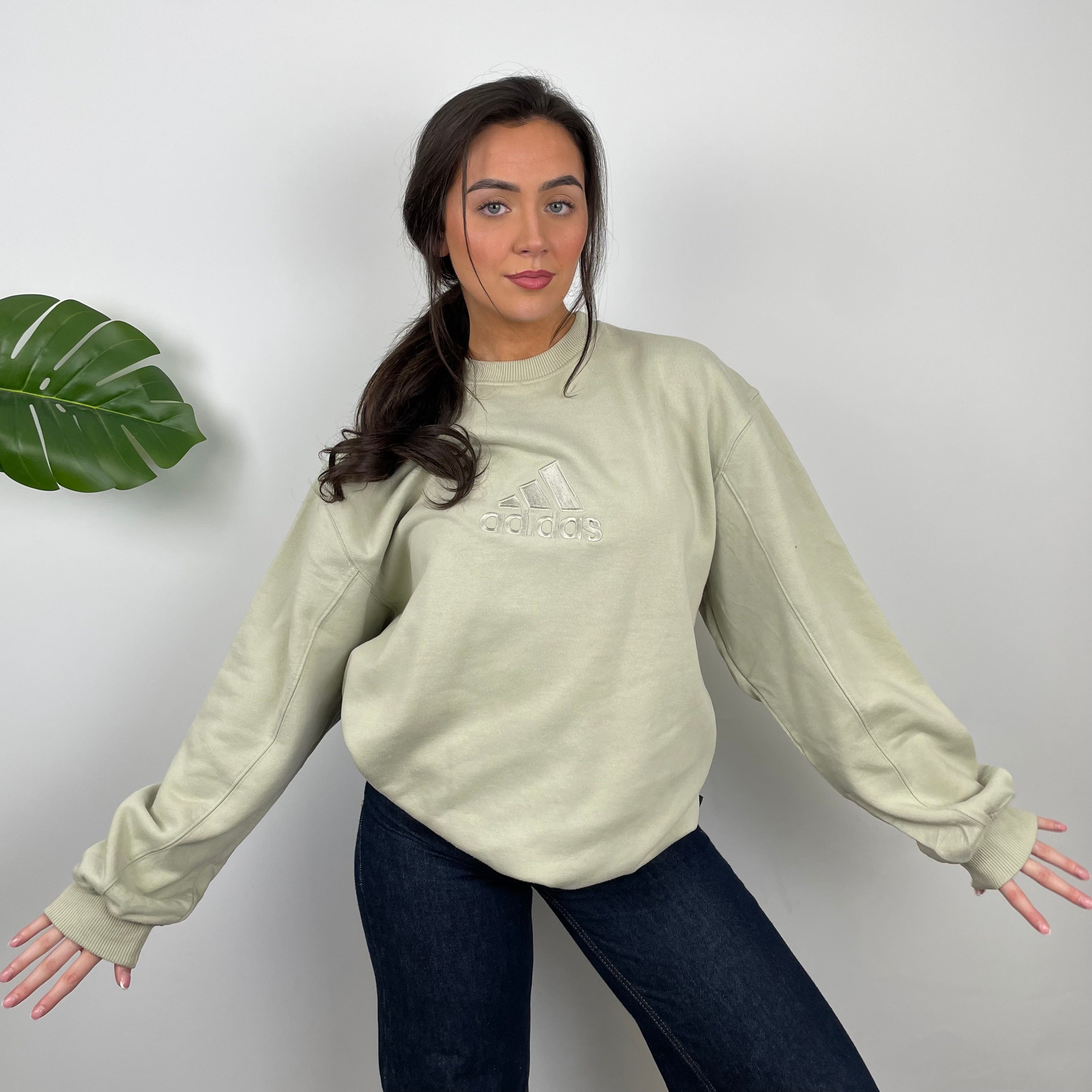 Adidas Sage Embroidered Spell Out Sweatshirt (XXL)