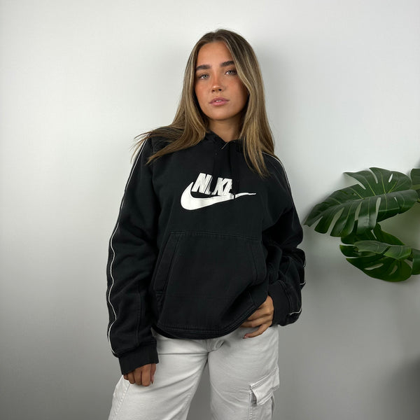 Nike Black Embroidered Spell Out Hoodie (L)