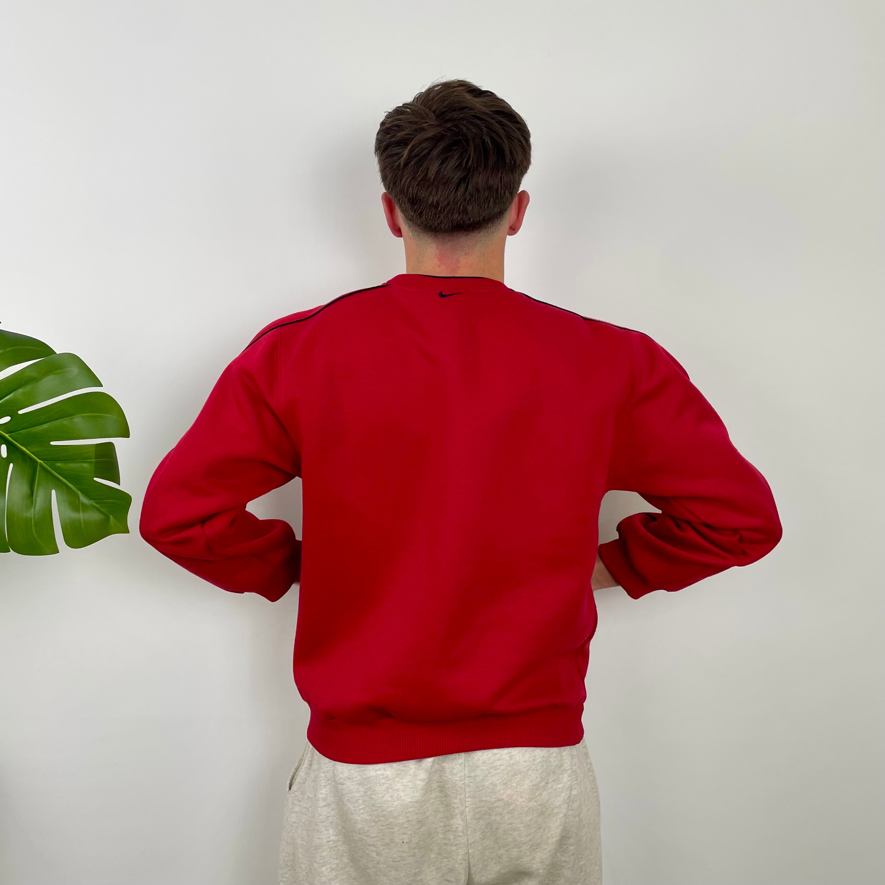 Nike Red Embroidered Spell Out Sweatshirt (S)