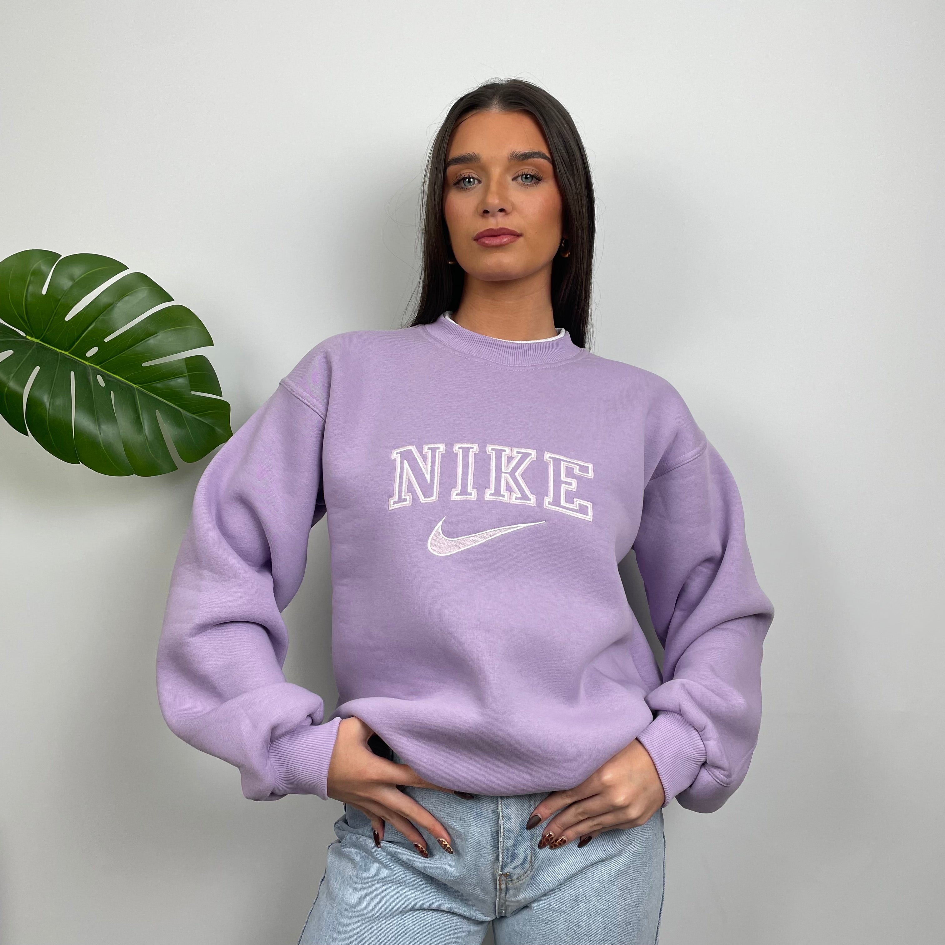 Nike Lilac Embroidered Spell Out Sweatshirt (M)