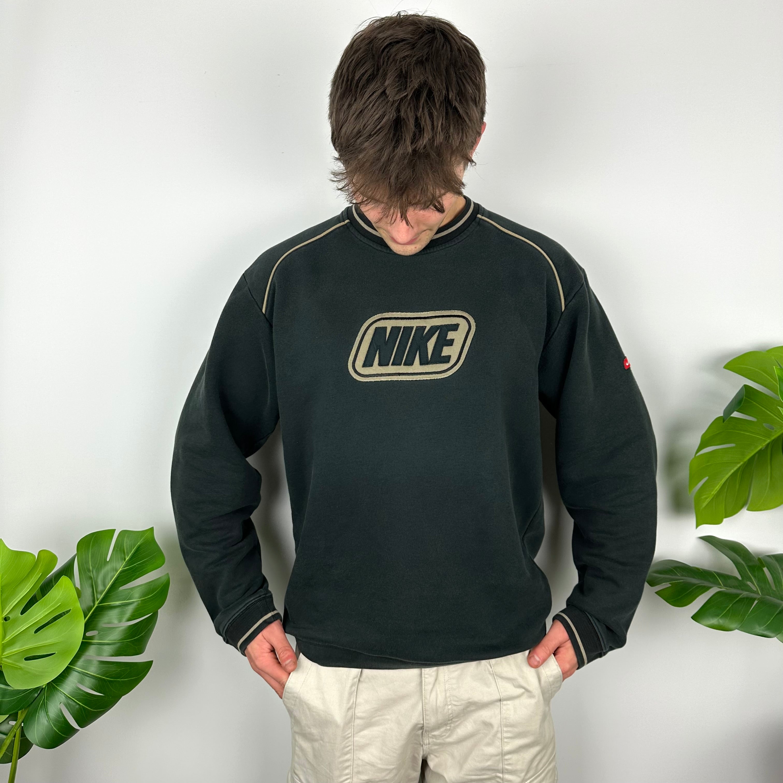 Nike Black Embroidered Spell Out Sweatshirt (L)