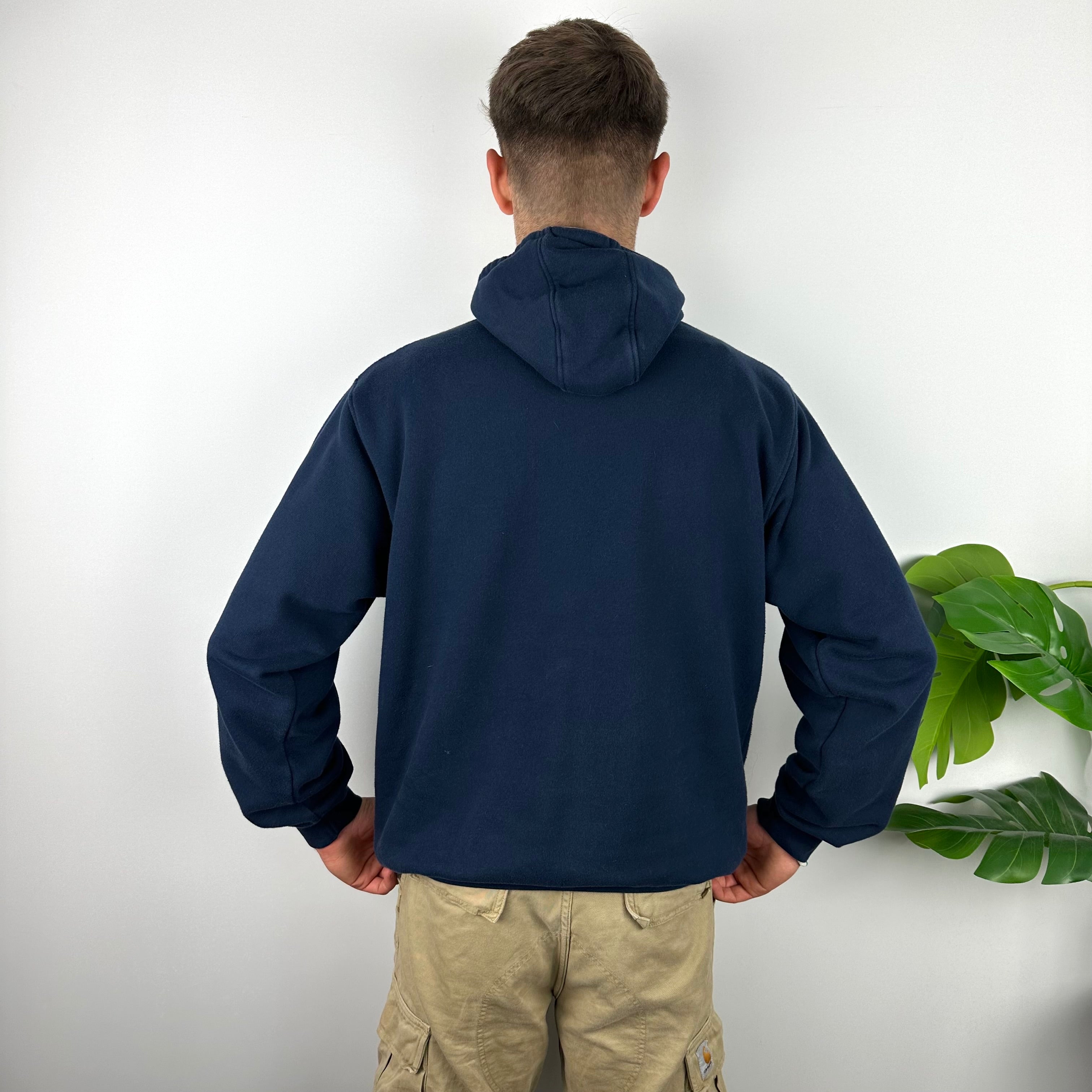 Nike Athletic Navy Embroidered Spell Out Hoodie (M)