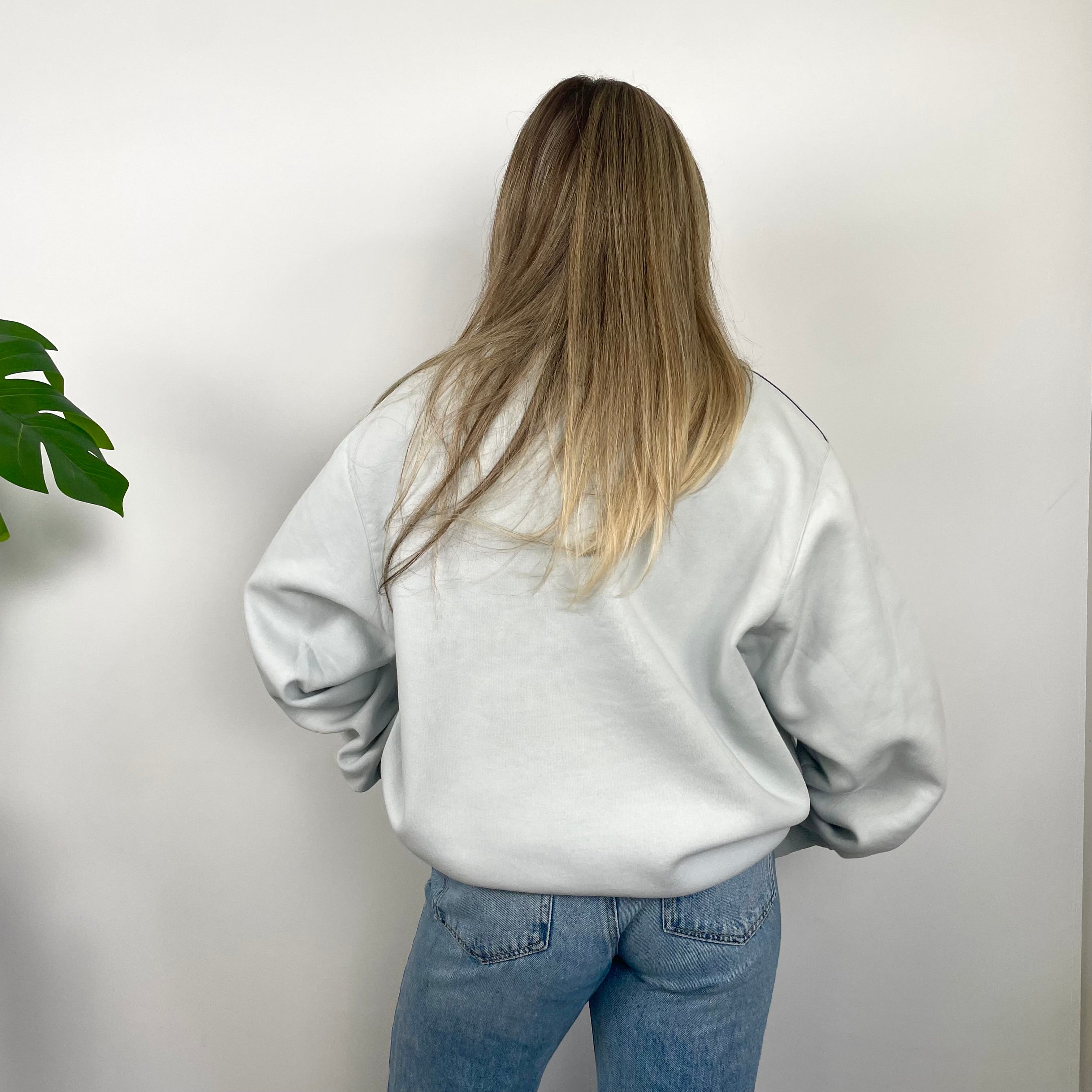 Adidas RARE Grey Embroidered Spell Out Sweatshirt (L)