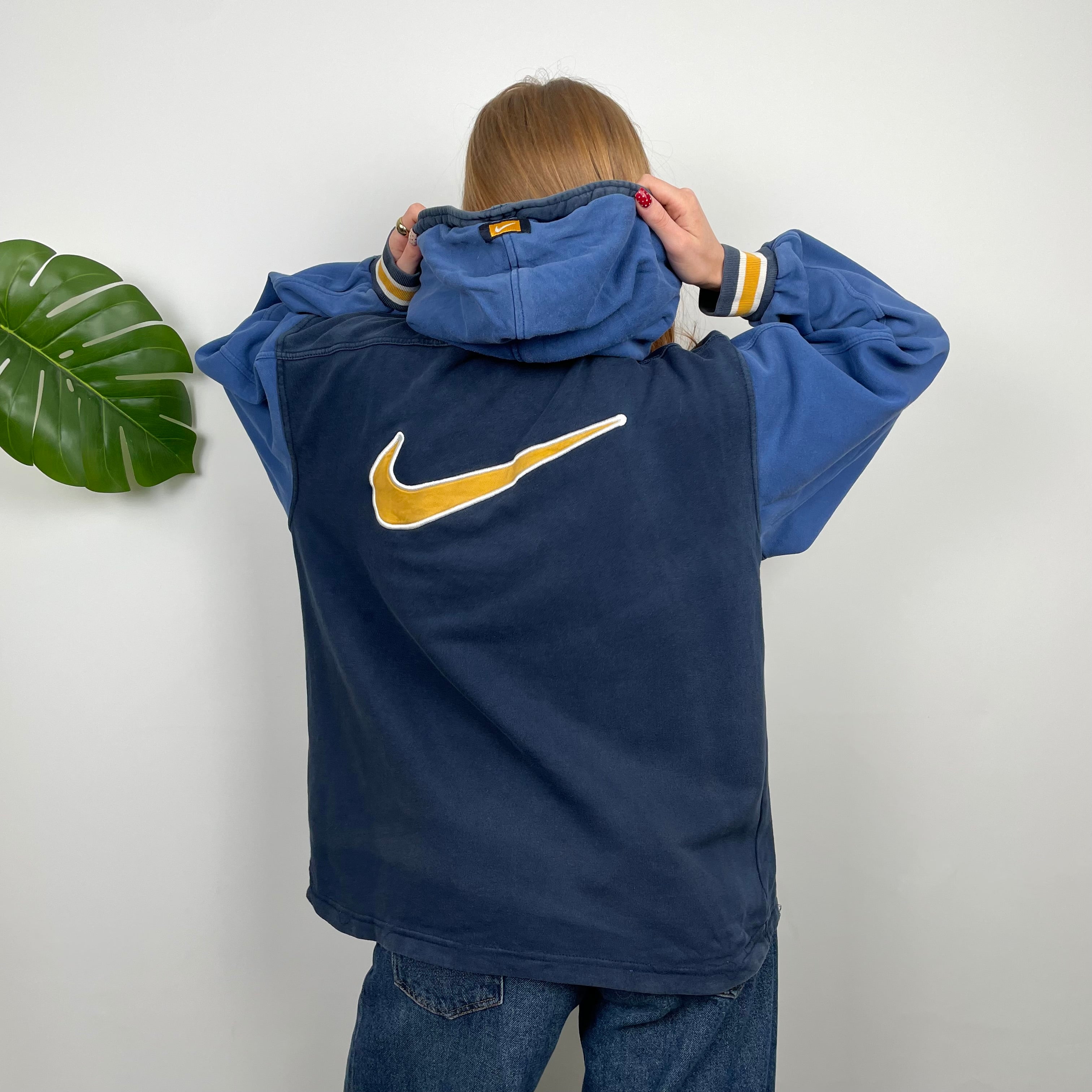 Nike RARE Navy Embroidered Swoosh Quarter Zip (M)