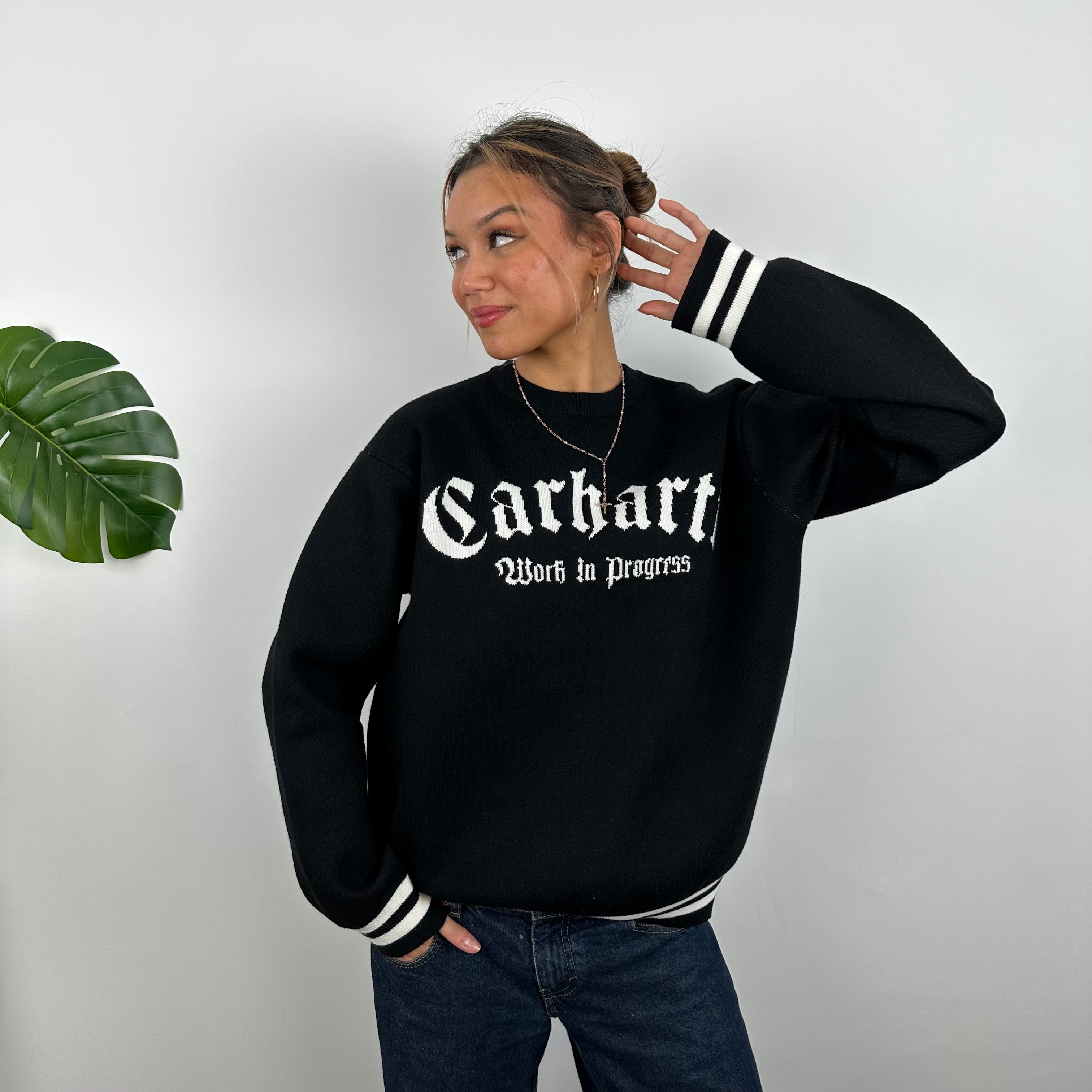 Carhartt RARE Black Embroidered Sweater (M)