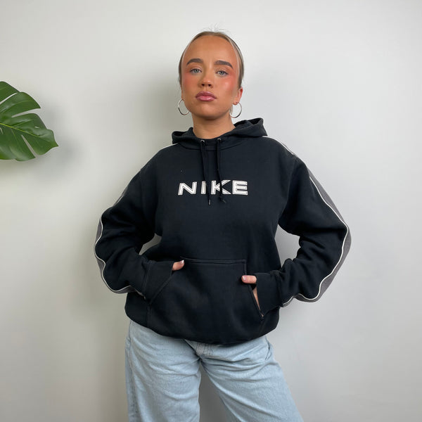 Nike Black Embroidered Spell Out Hoodie (M)