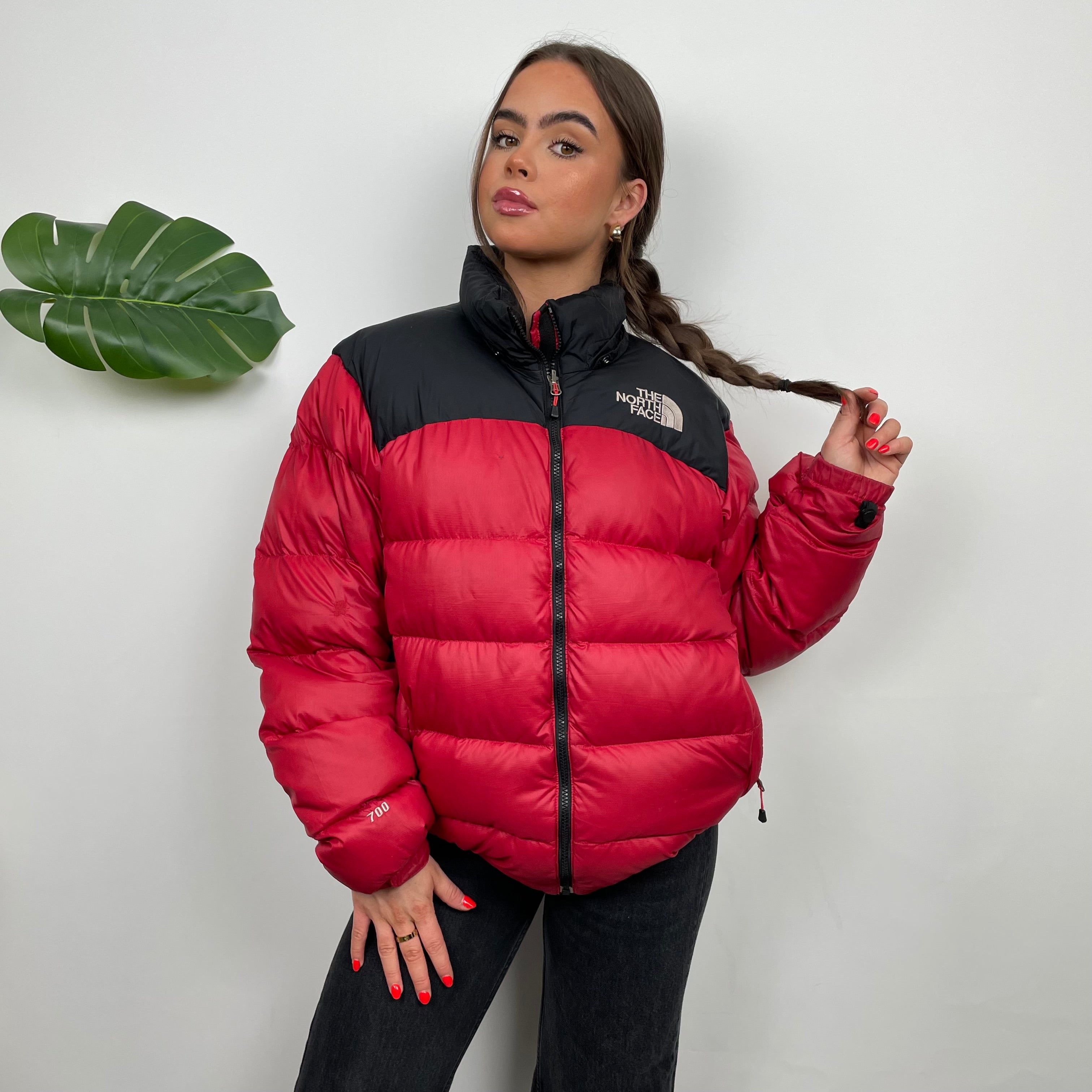 The North Face RARE Red Nuptse 700 Puffer Jacket (M)