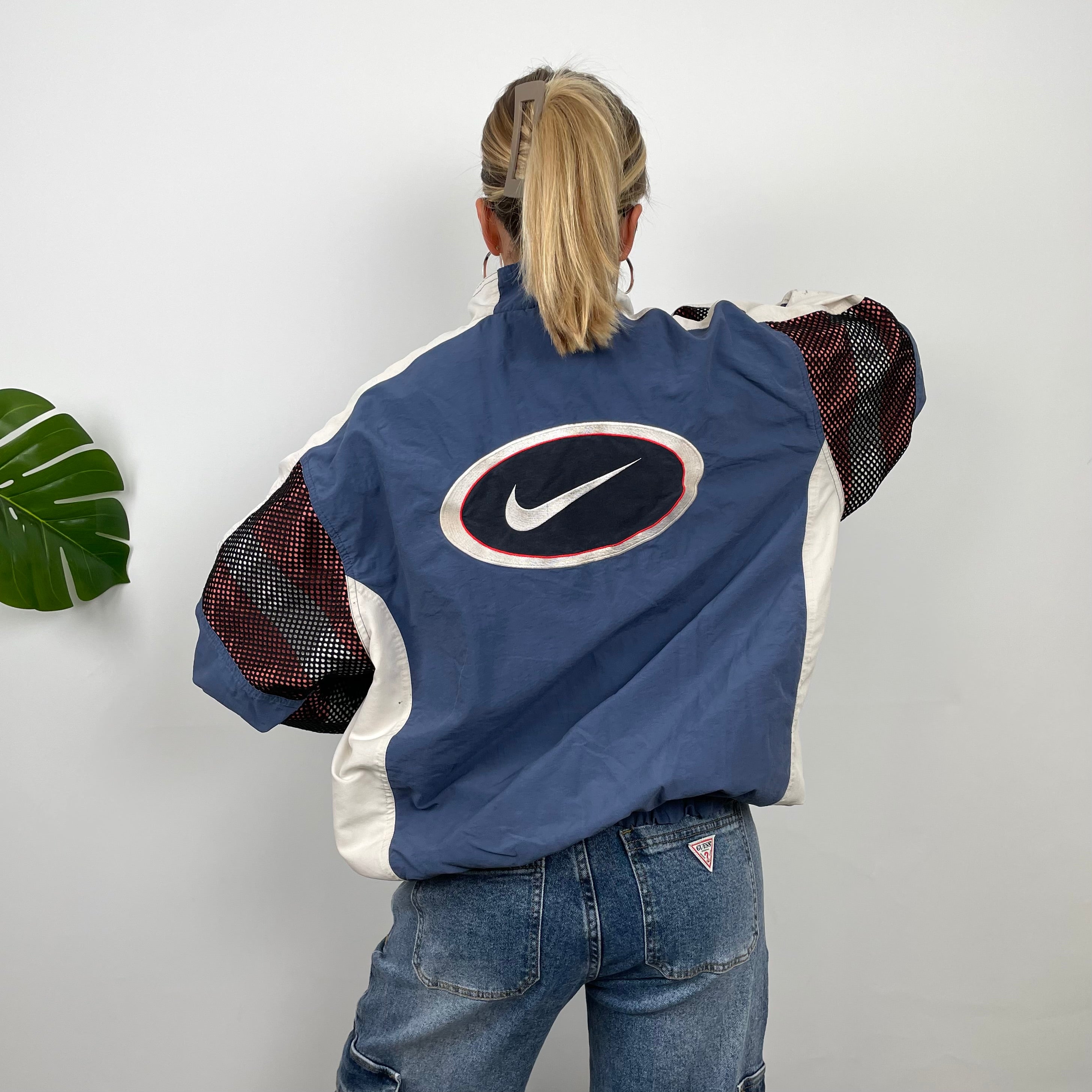 Nike Embroidered Swoosh Windbreaker Jacket (L)