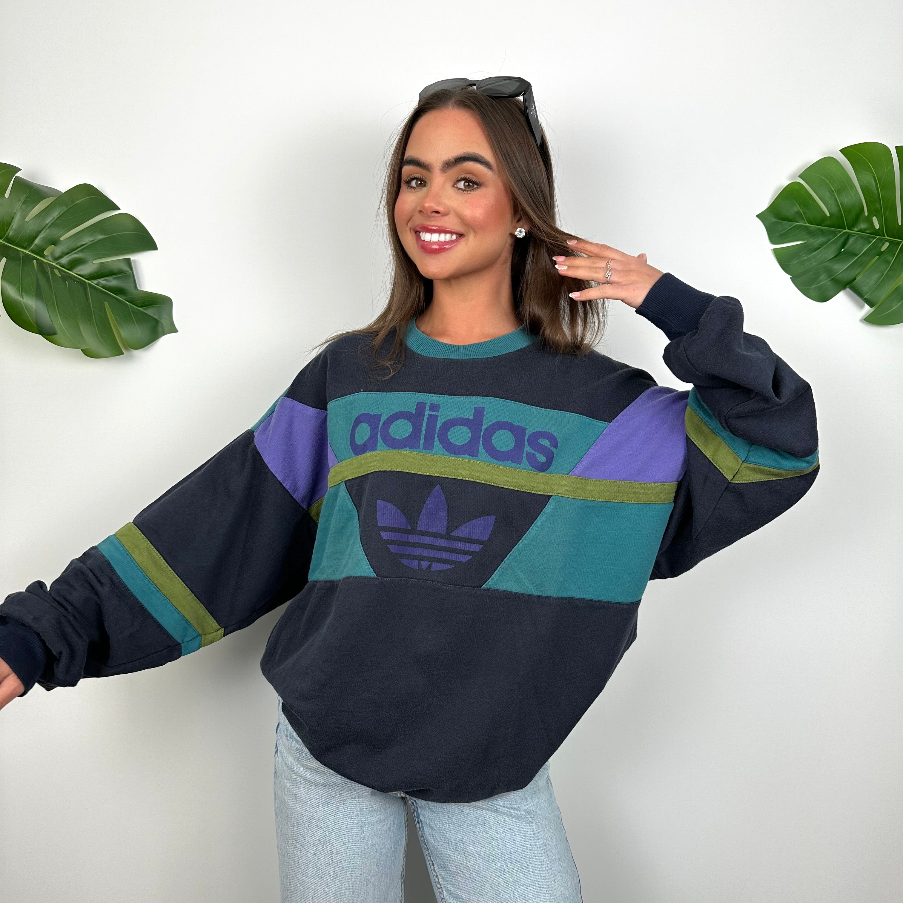 Adidas Colour Block Sweatshirt (M)