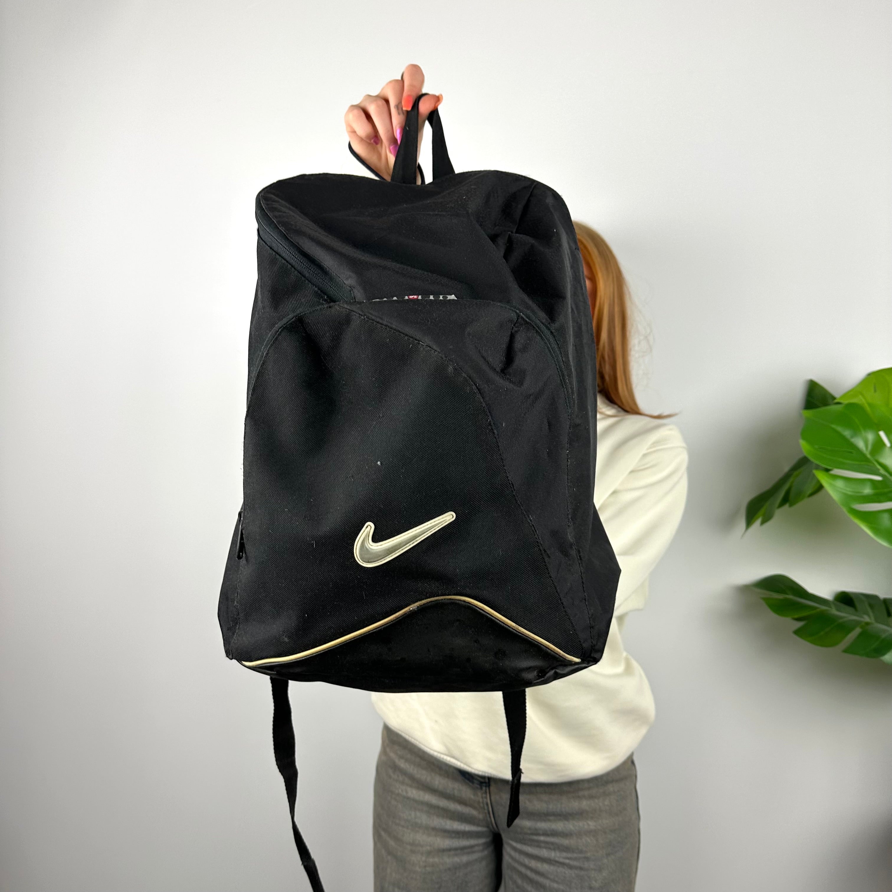 Nike RARE Black Embroidered Spell Out Backpack