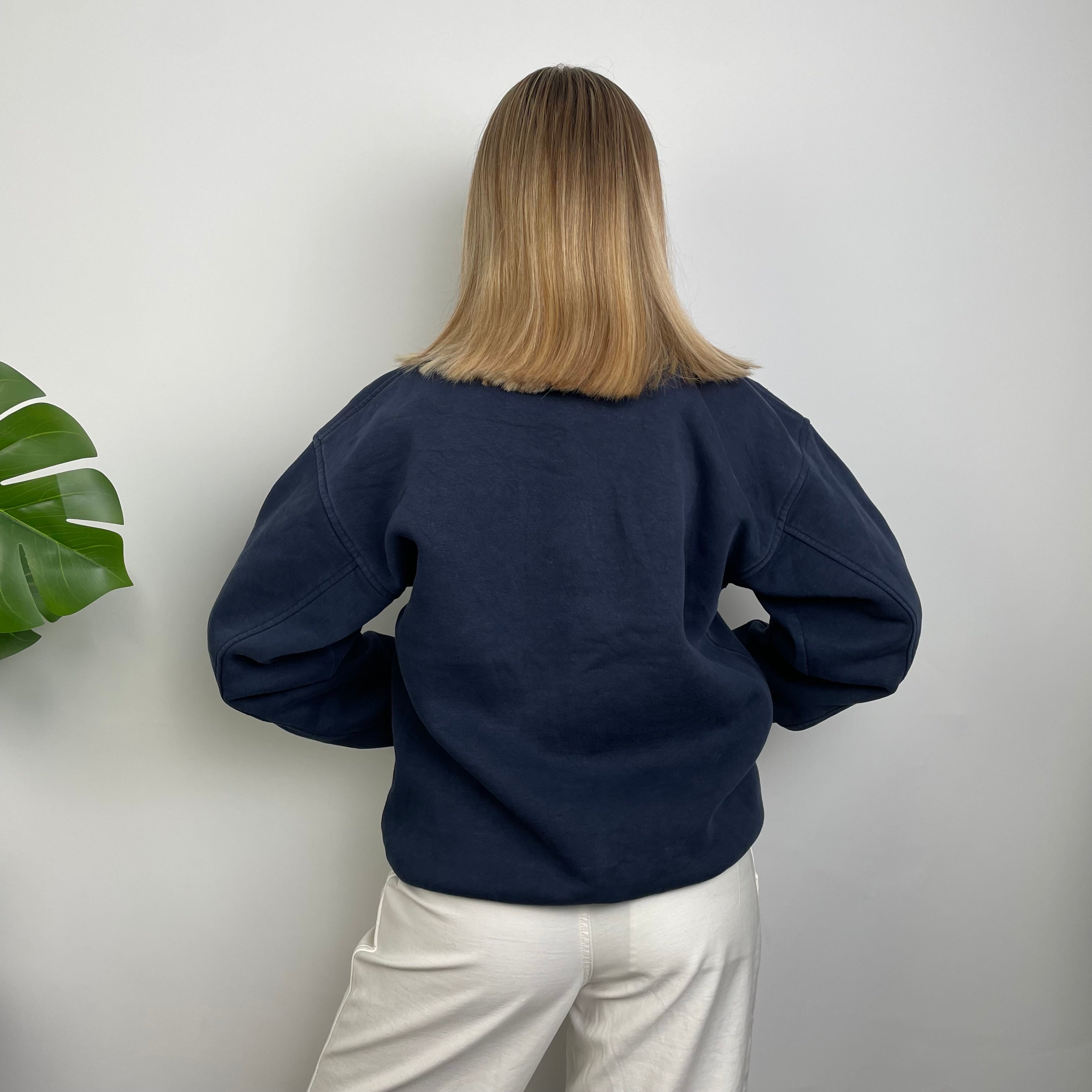 Adidas Equipment RARE Navy Embroidered Spell Out Sweatshirt (XL)