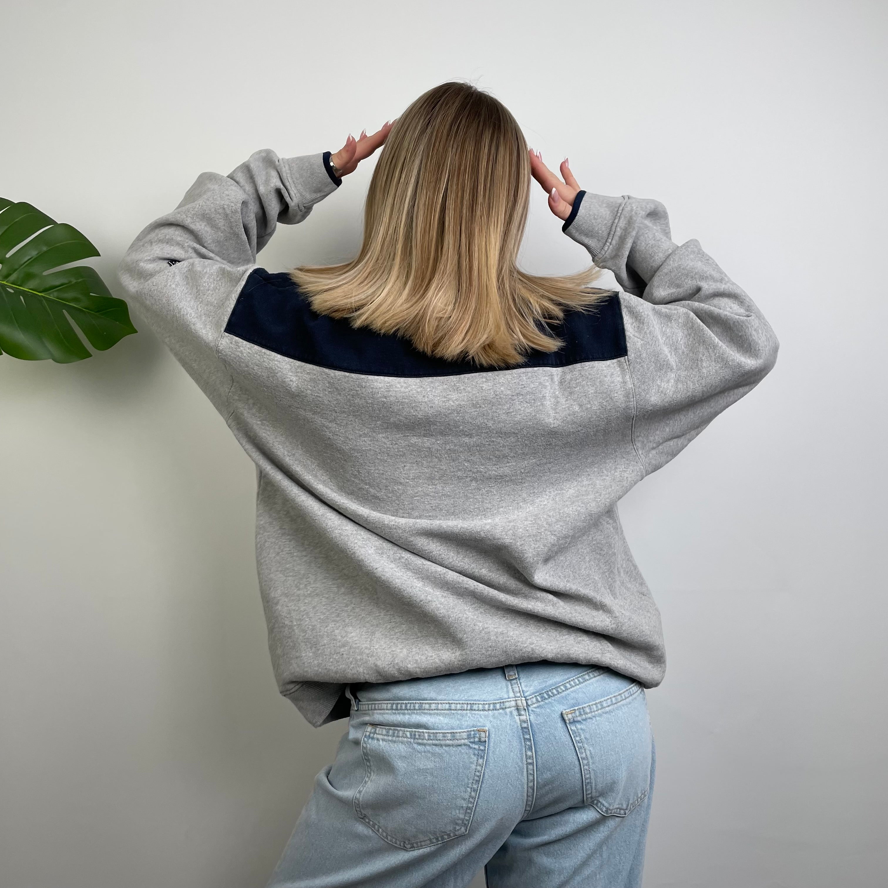 Adidas RARE Grey Embroidered Spell Out Sweatshirt (L)