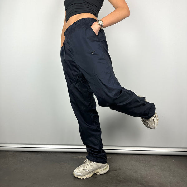 Nike Navy Embroidered Swoosh Track Pants (M)