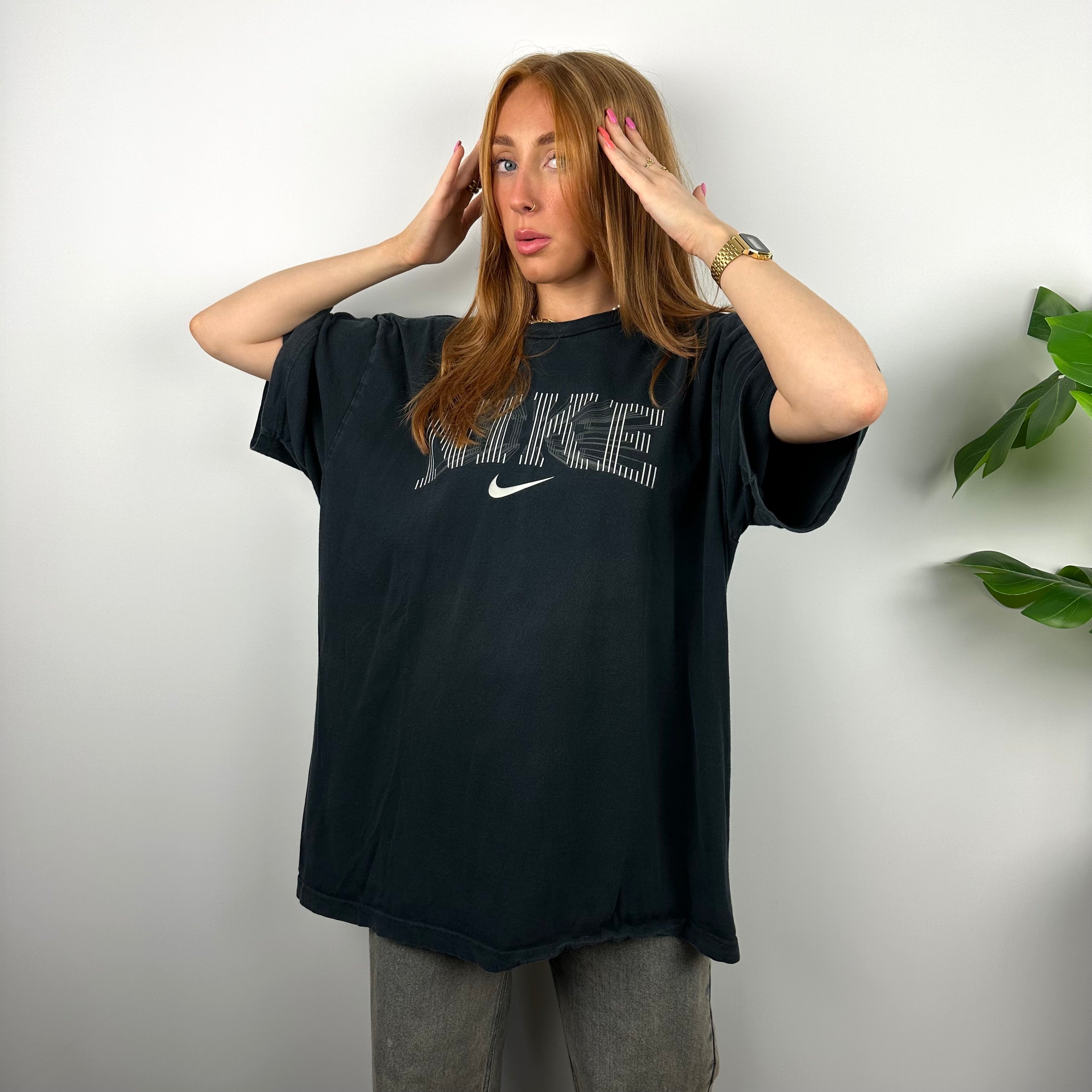 Nike RARE Black Spell Out T Shirt (XXL)