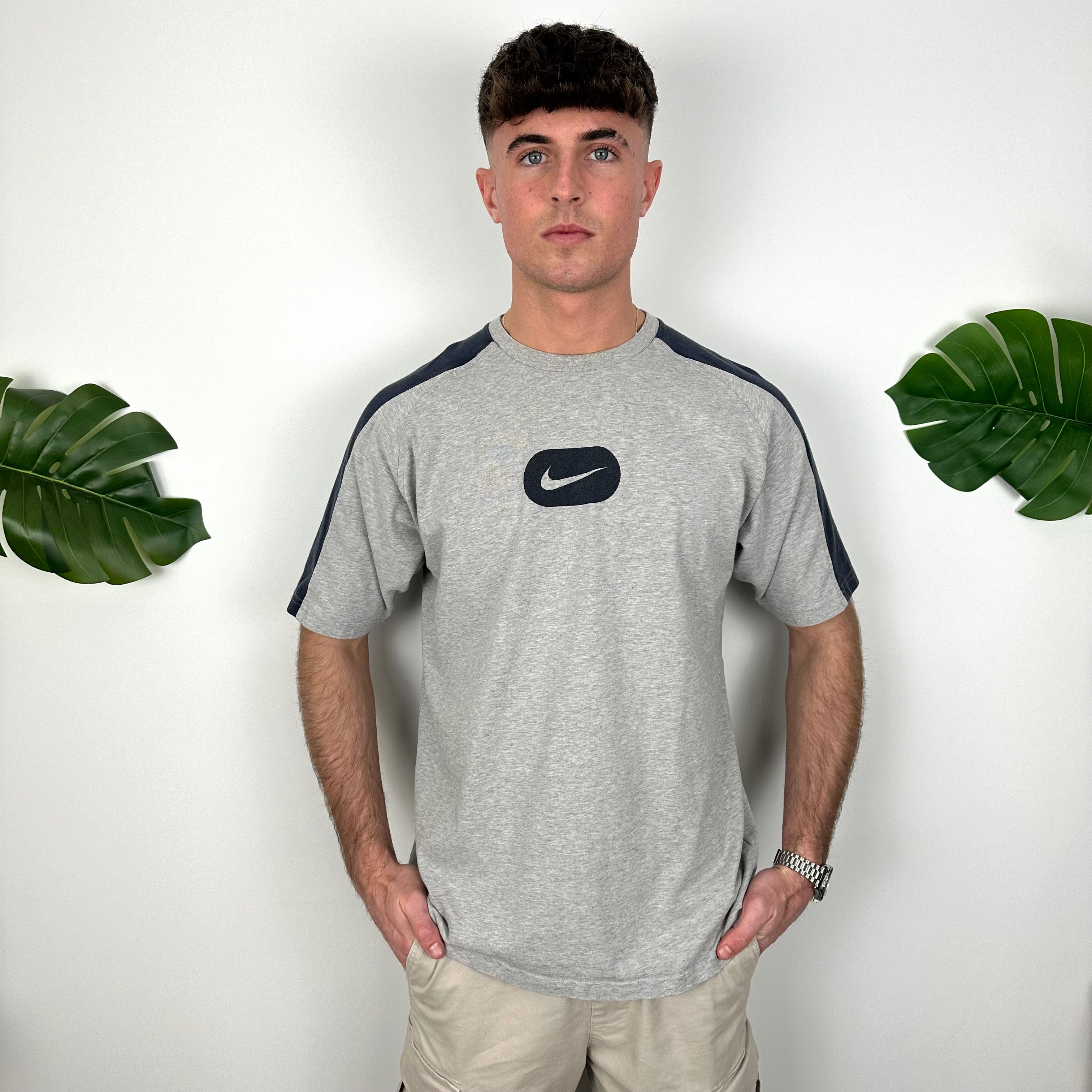 Nike Grey Swoosh T Shirt (L)