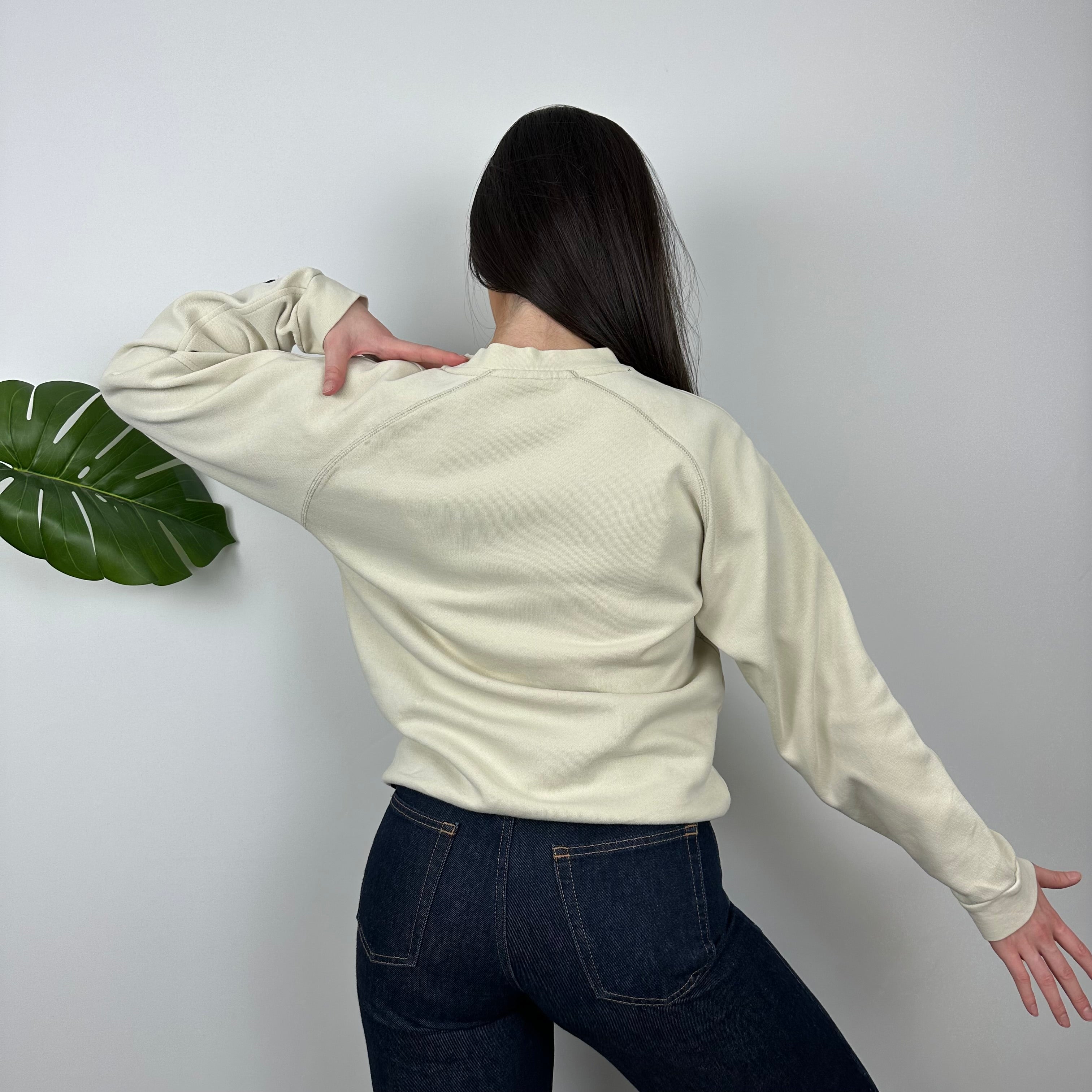 Nike RARE Cream Embroidered Spell Out Sweatshirt (S)