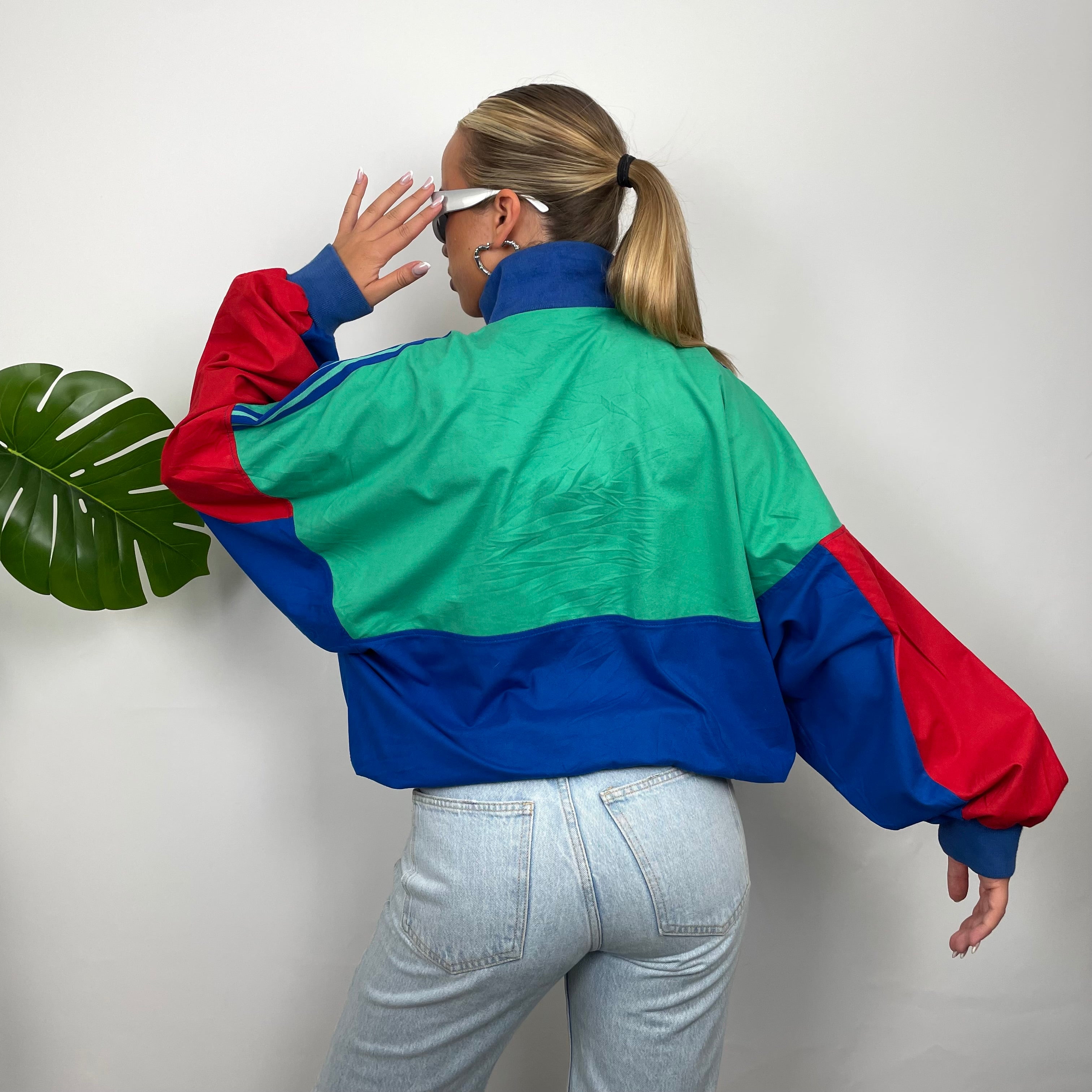 Adidas Colour Block Embroidered Spell Out Track Jacket (M)