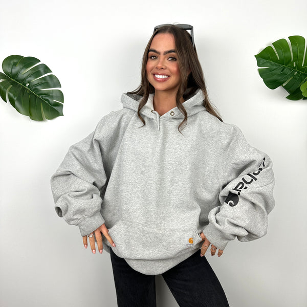 Carhartt Grey Embroidered Logo Hoodie (XXL)