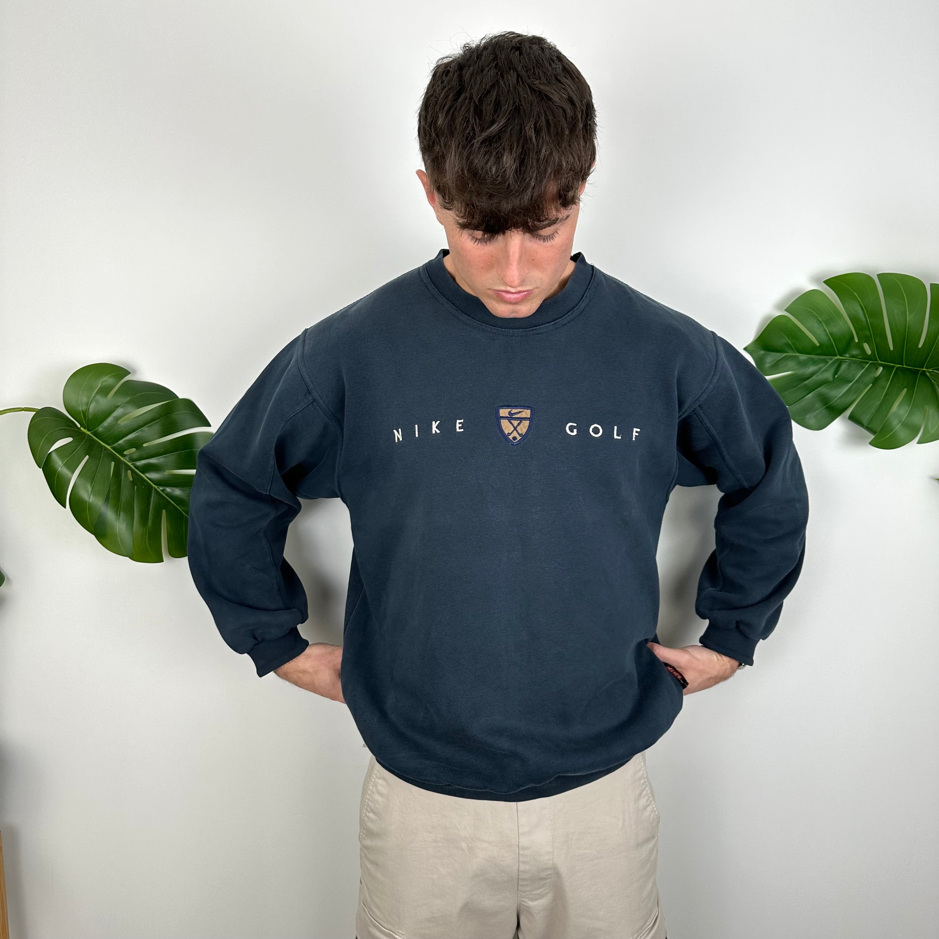 Nike Golf Navy Embroidered Spell Out Sweatshirt (L)