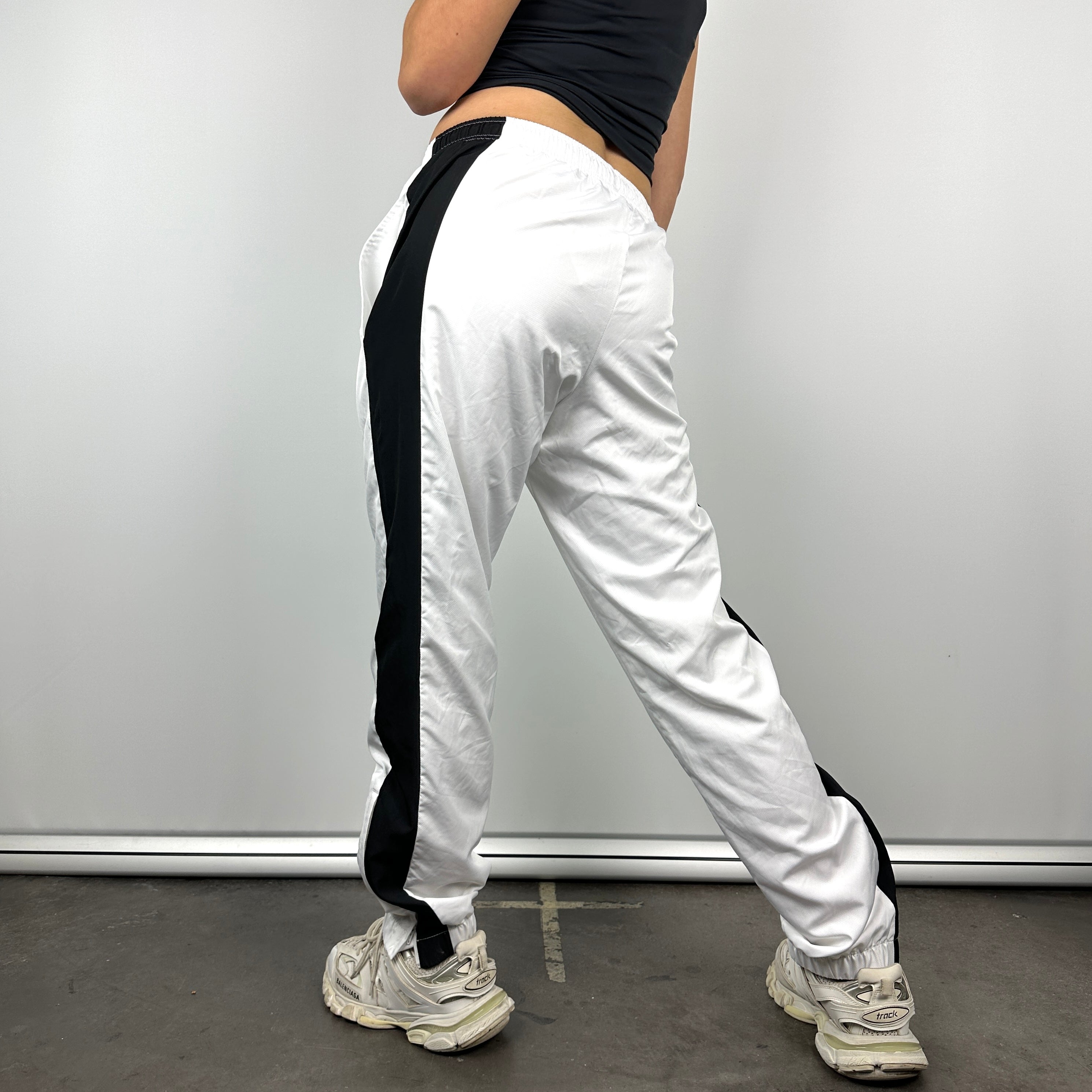 Lacoste White Embroidered Logo Track Pants (M)